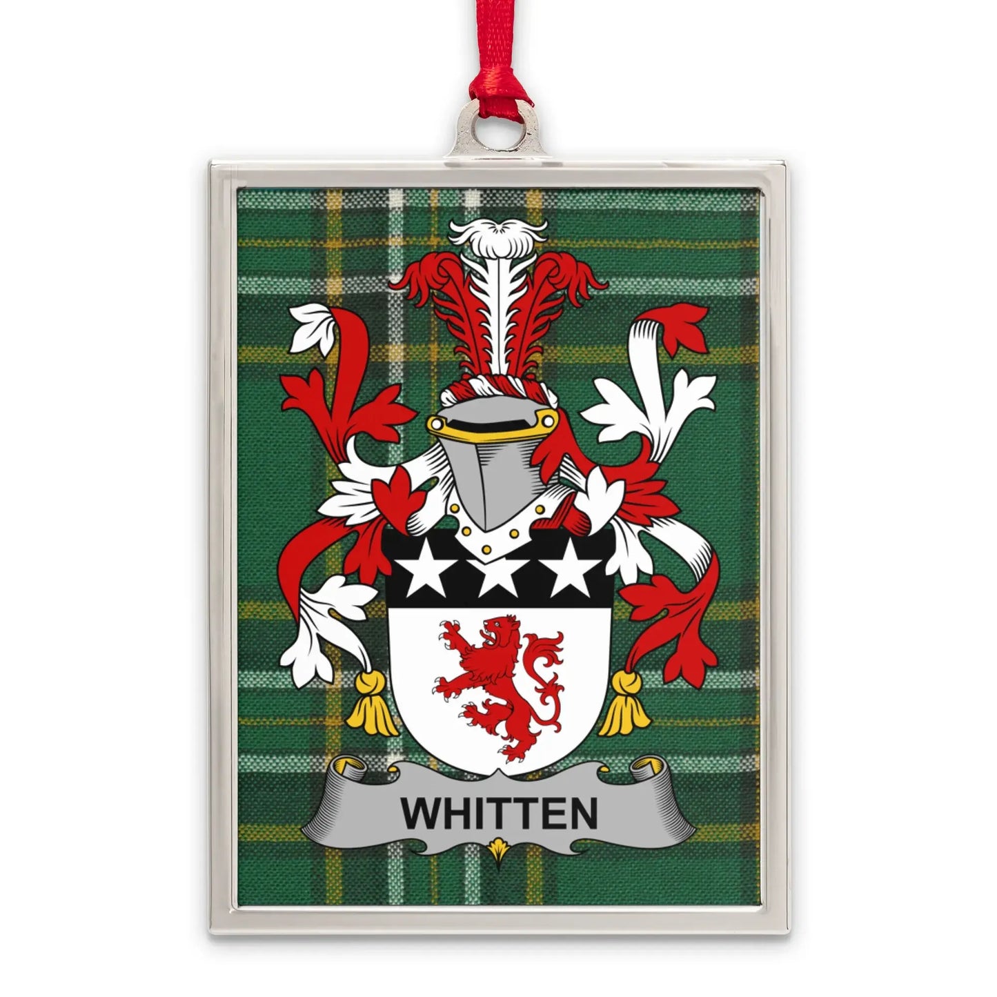 Whitten Family Crest Plaid Design Ornamental product