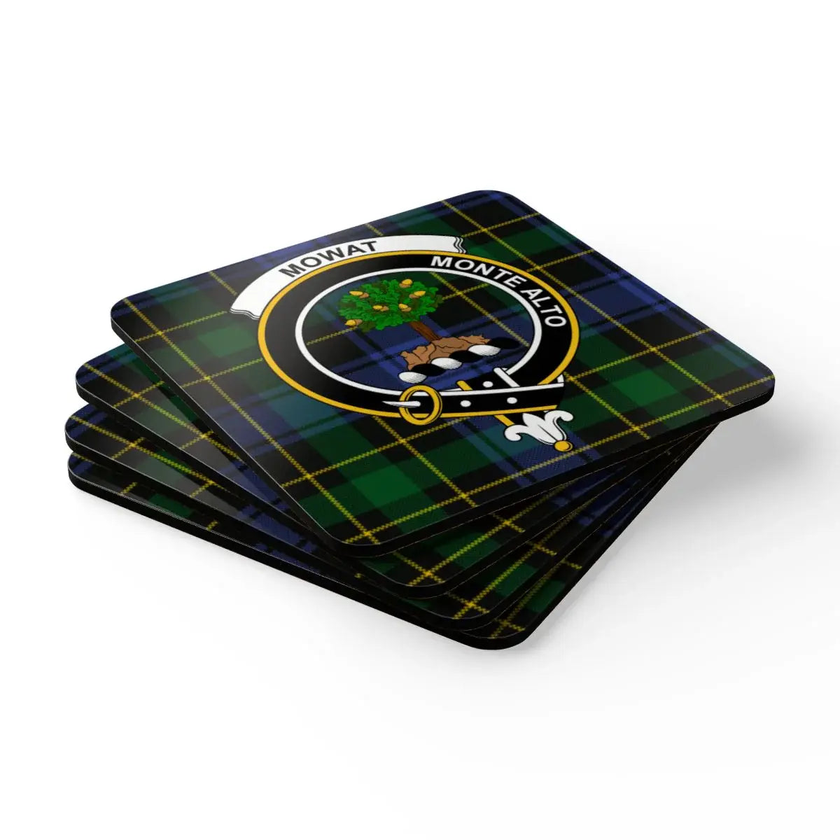 Mowat Montealto Clan Tartan Coasters Drink Product