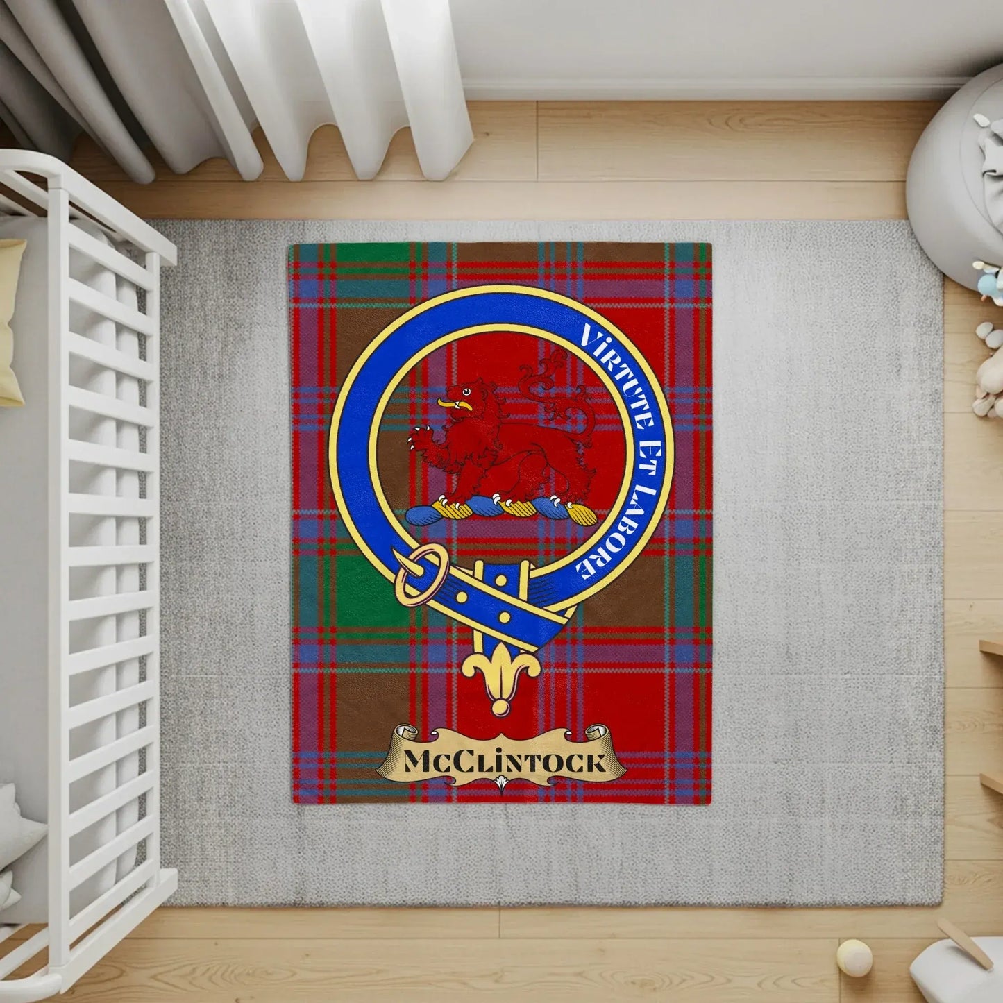 Clan McClintock Tartan Plaid Design Kids Room Rug product