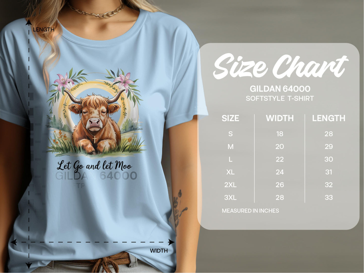 Let Go and Let Moo Highland Cow T-shirt product