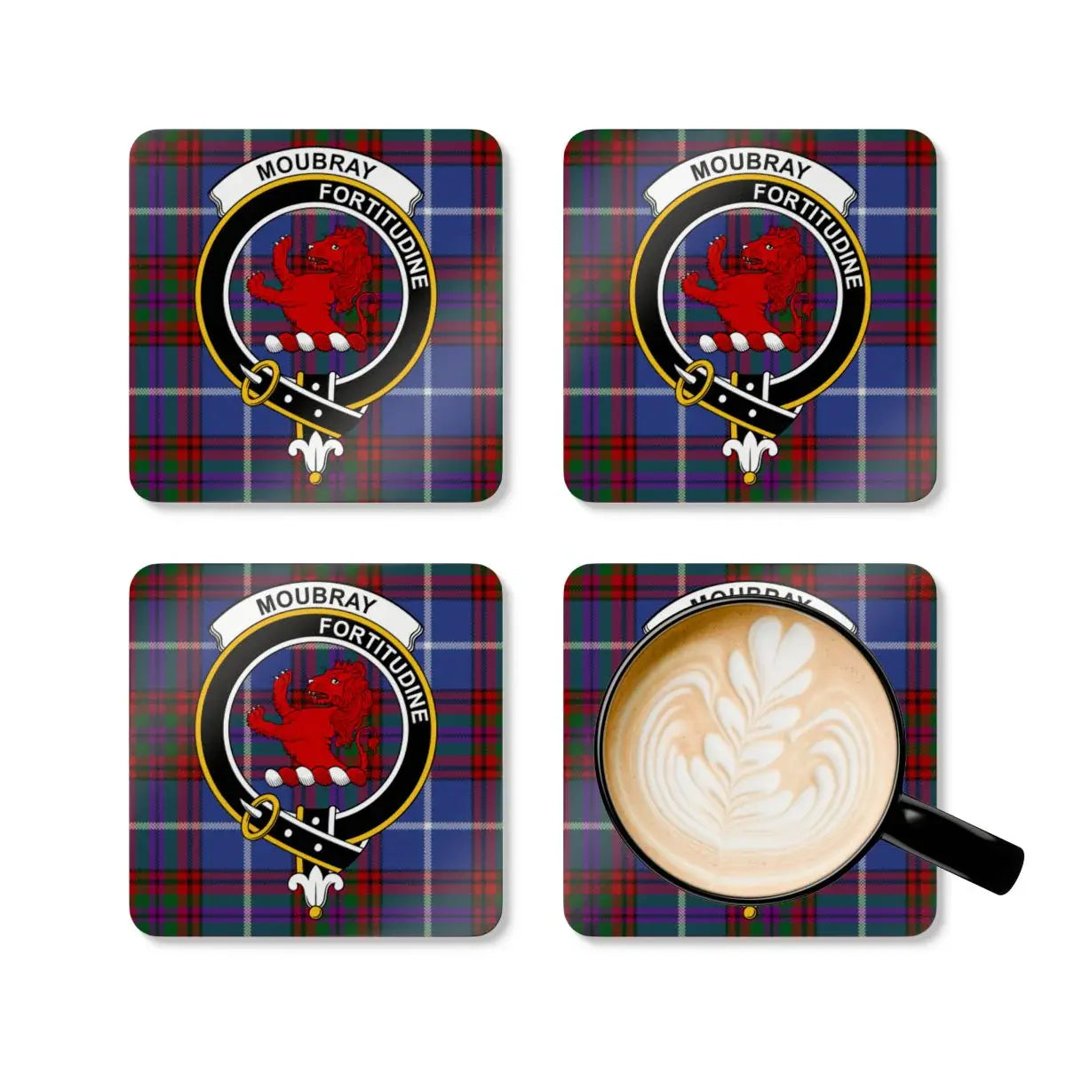 Moubary Fortitude Tartan Pattern Coaster Set product