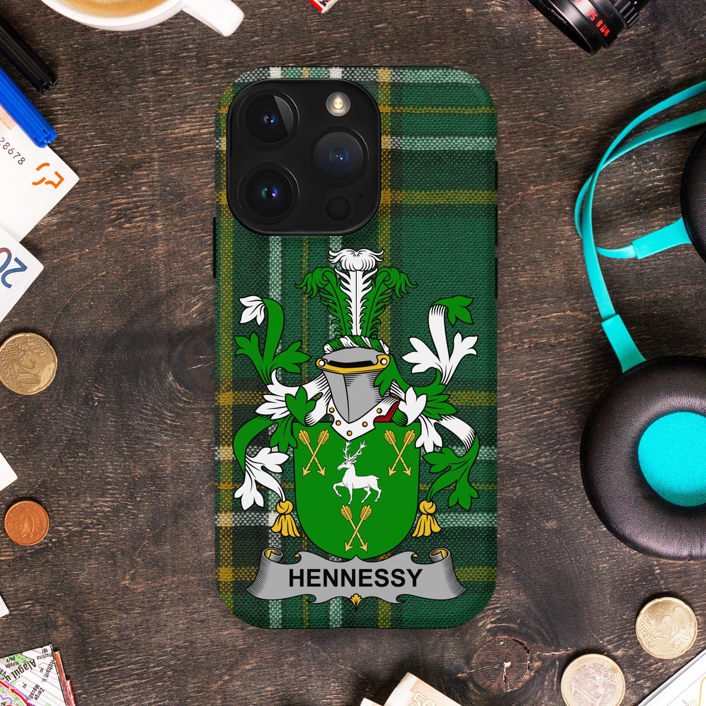 Hennessy Irish Family Crest Cell Phone Cover - Celtic Ancestry Gifts