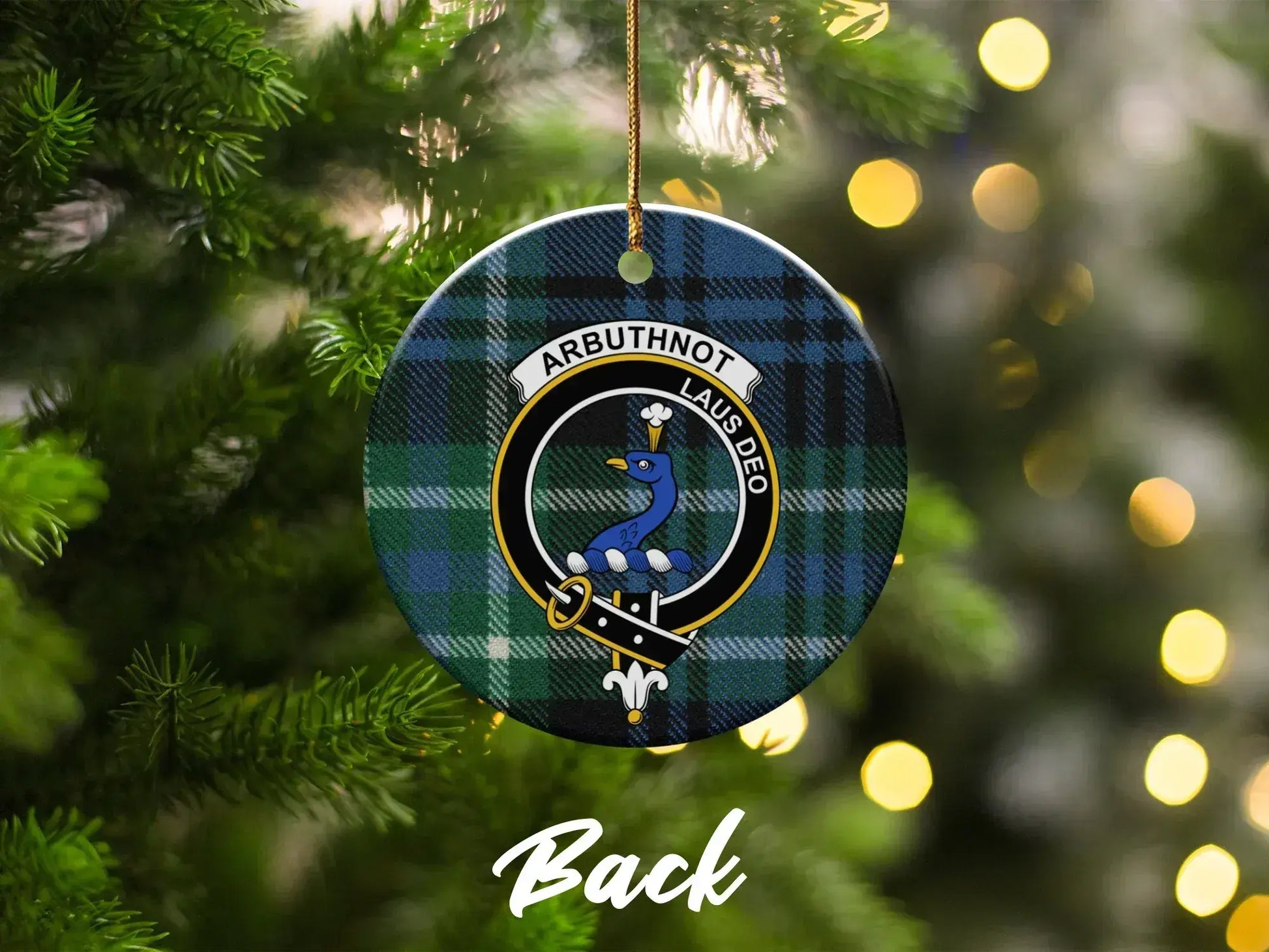 Arbuthnot Laus Deo Plaid Christmas Ornament product