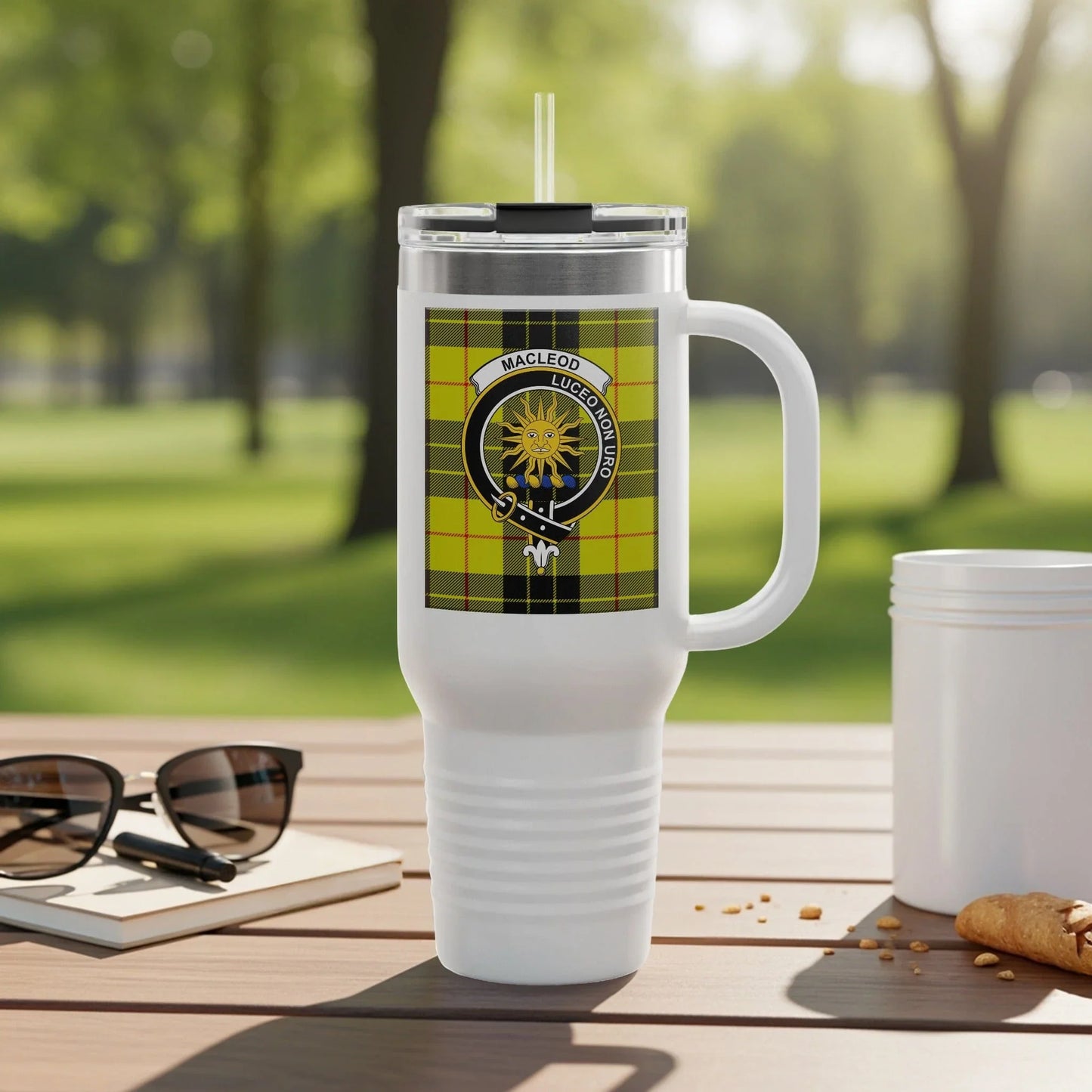 MacLeod Tartan Insulated Mug with Straw product