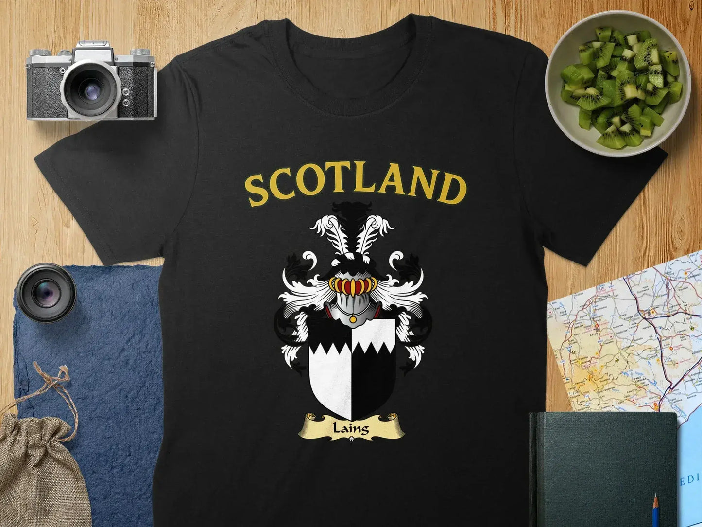 Scotland Laing Crest Graphic Black T-Shirt product