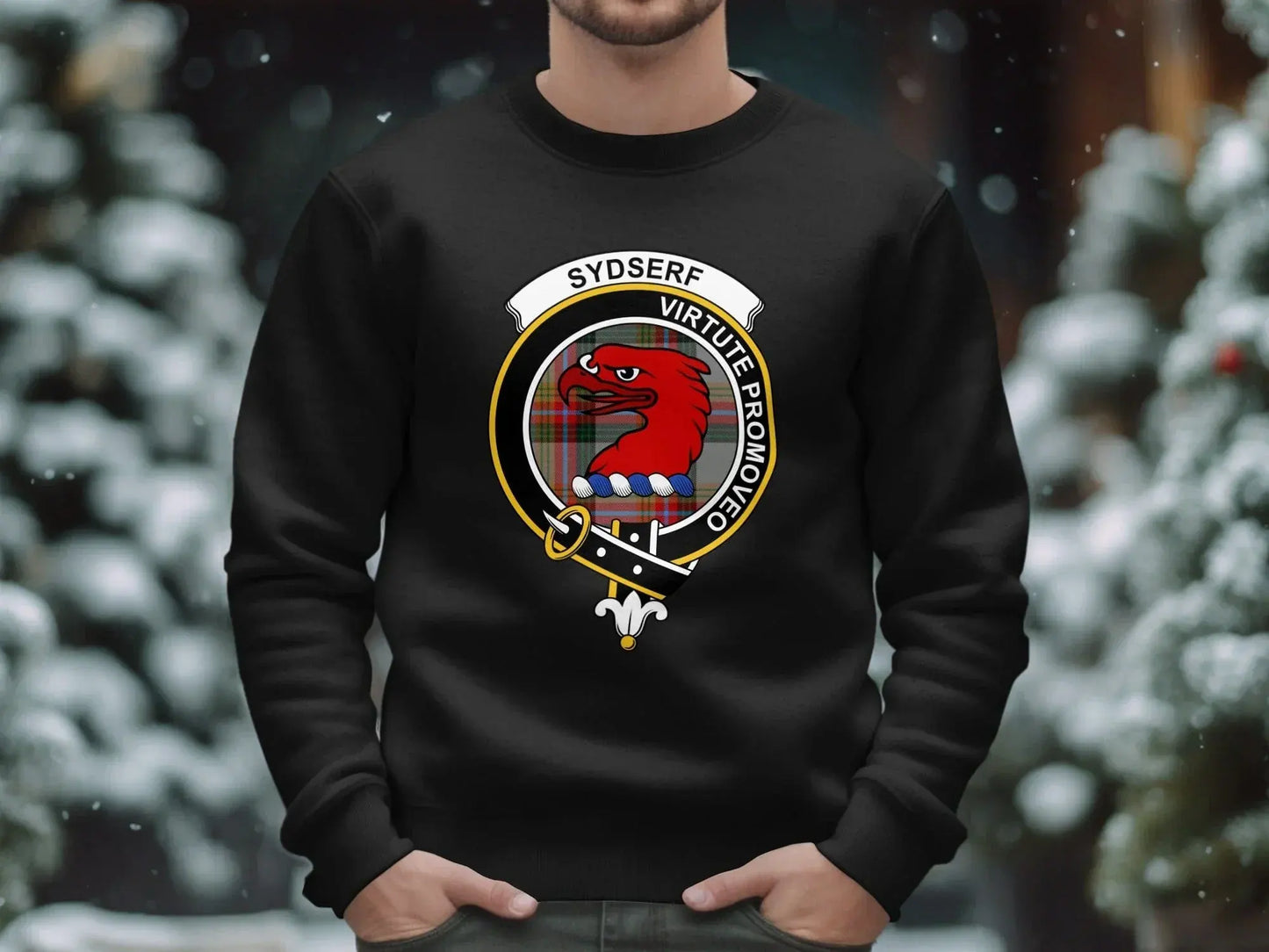 Vintage Crest Design Long Sleeve Sweatshirt product type