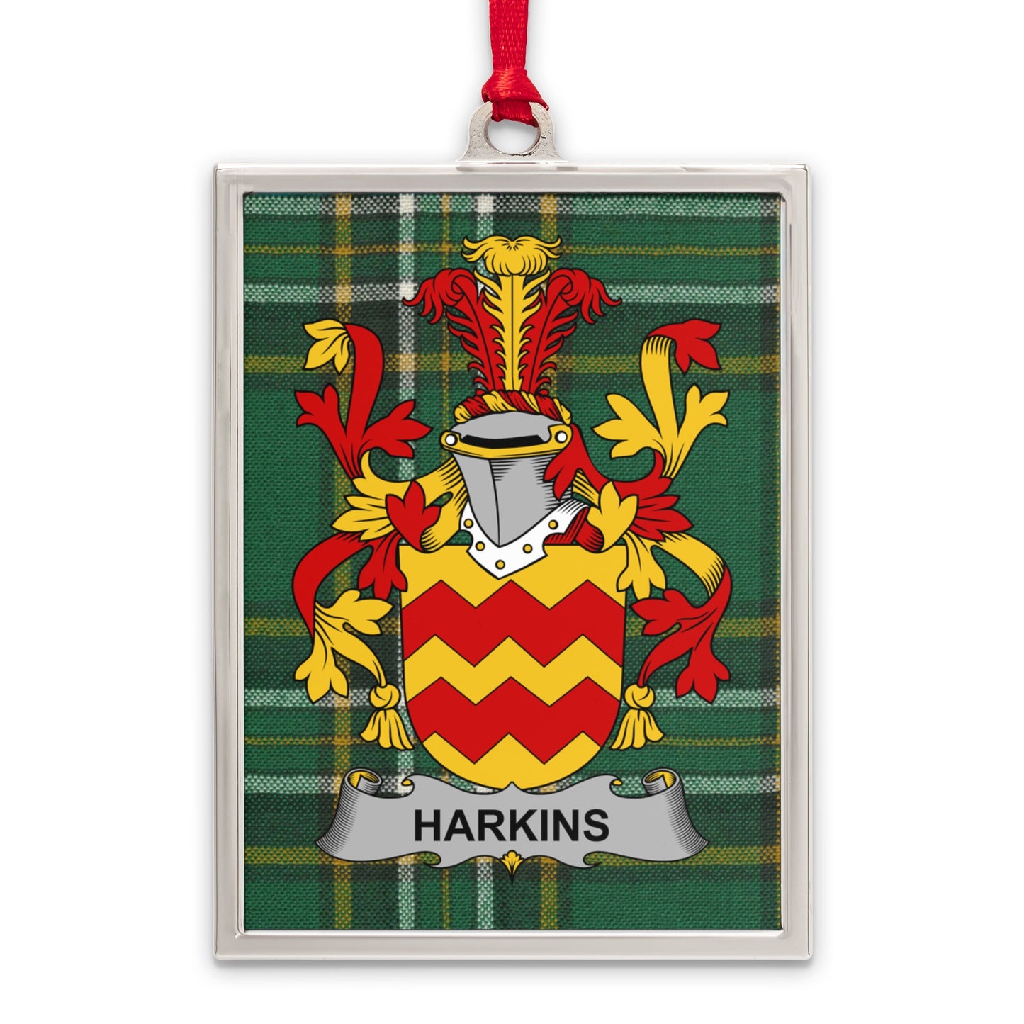 Harkins Family Crest With Tartan Design product