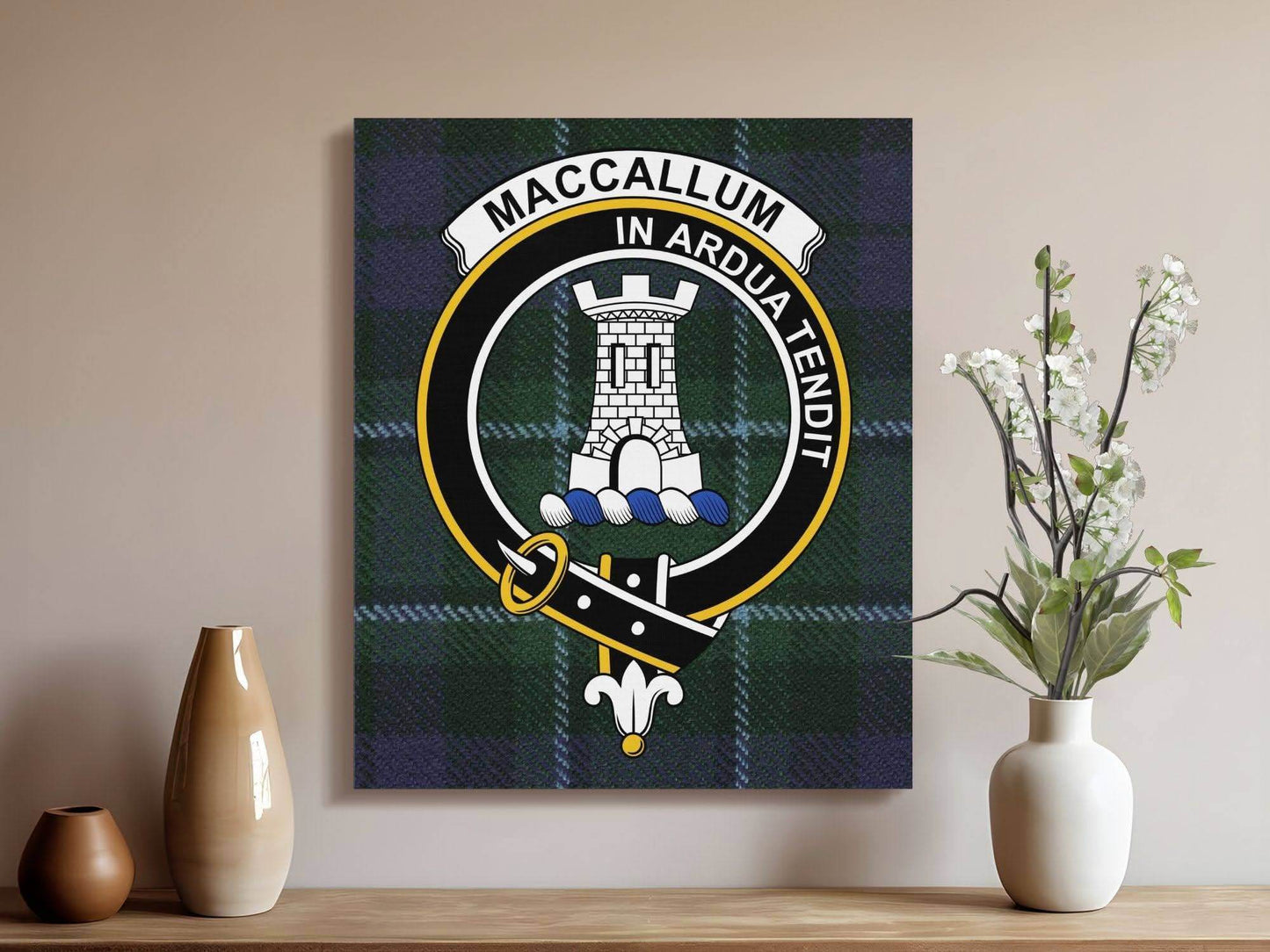 Maccallum Clan In Ardua Tendit Crest Canvas - Celtic Ancestry Gifts