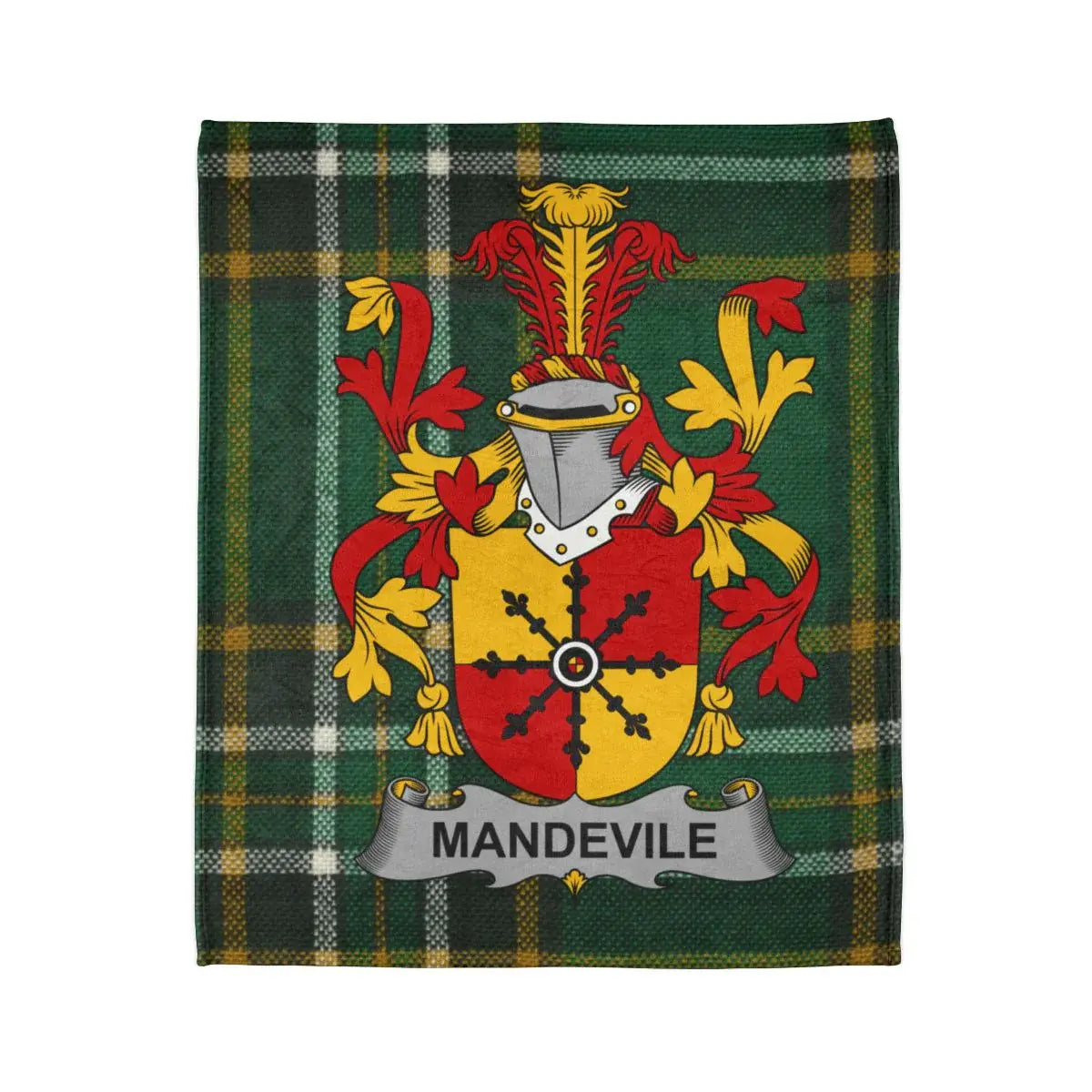 Mandeville Family Crest Green Tartan Plaid Blanket product