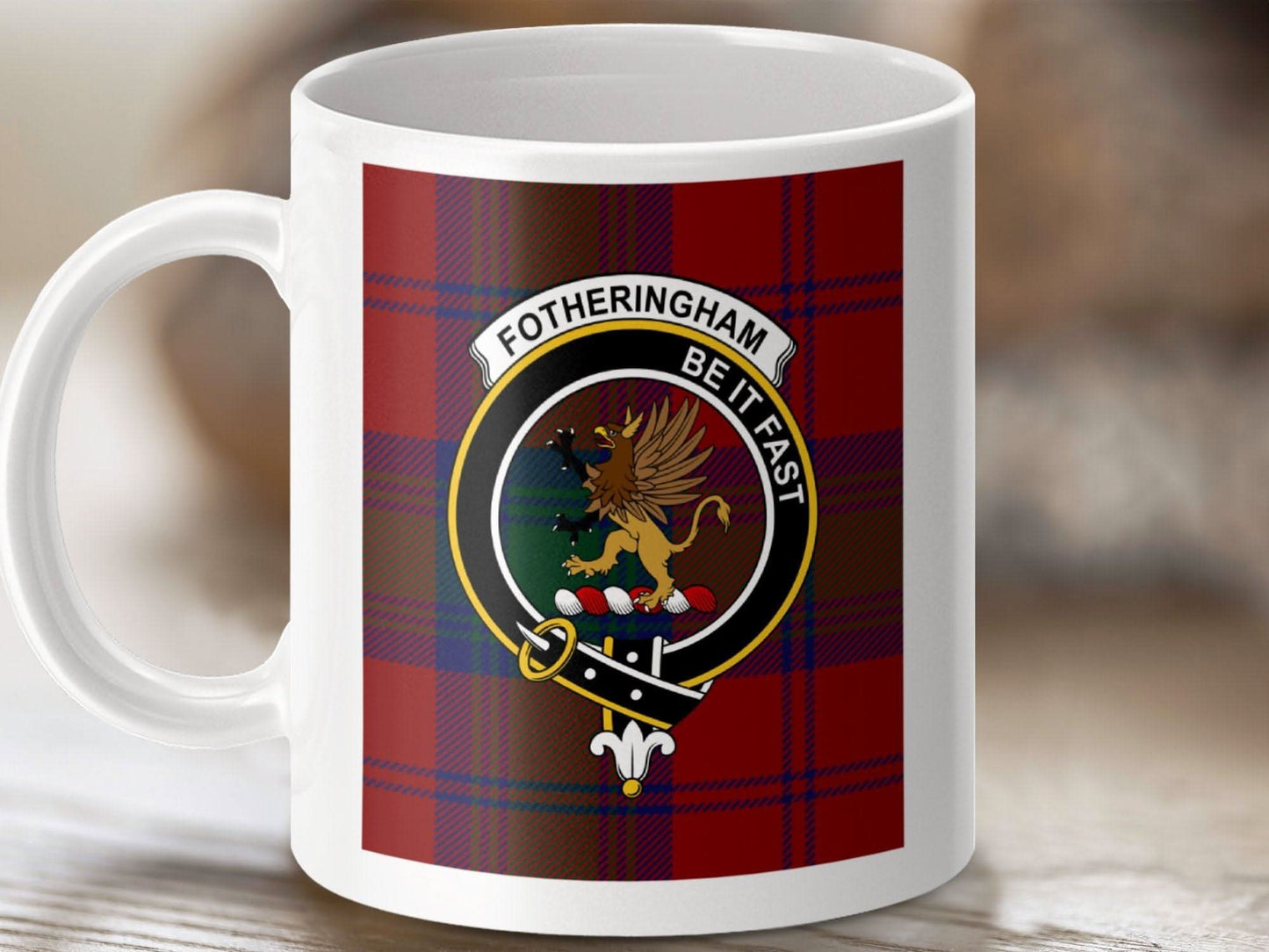 Fotheringham Clan Tartan Mug with Family Crest product