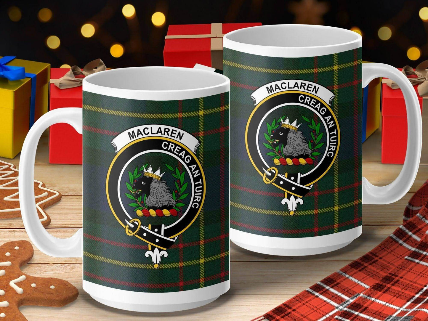 MacLaren Clan Crest Plaid Design Ceramic Mug product