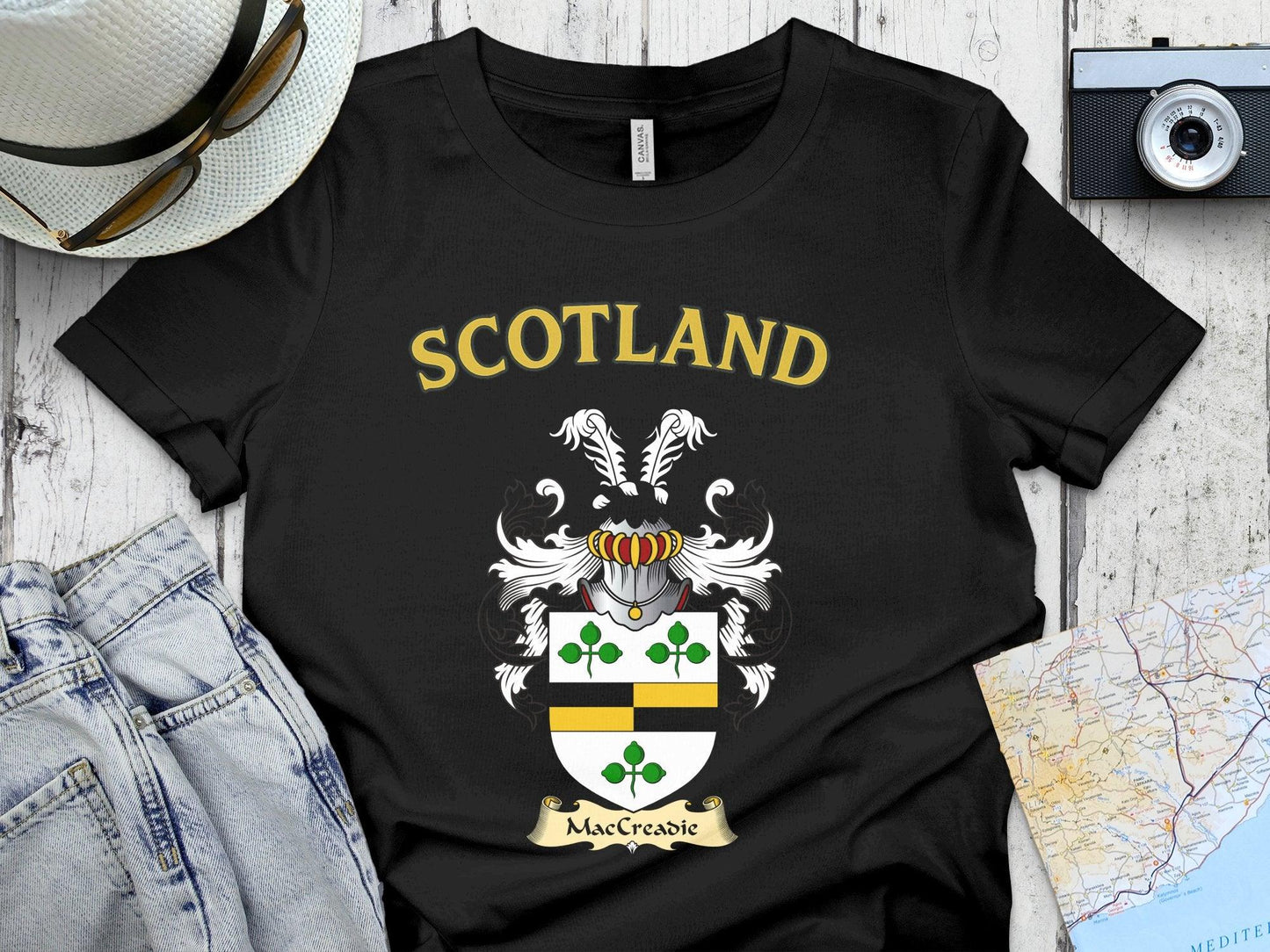 MacCreadie Clan Family Crest Scotland T-Shirts - Celtic Ancestry Gifts