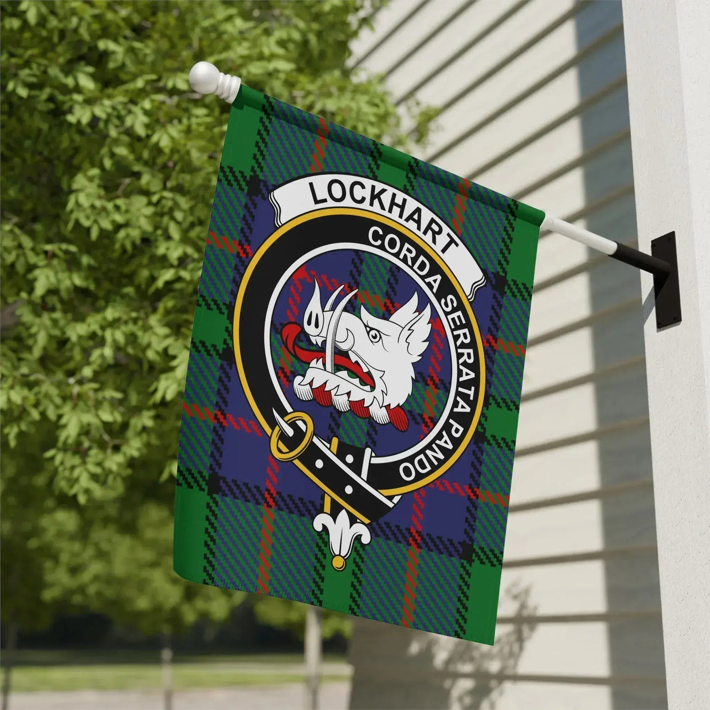 Lockhart Corda Serrata Banner Scottish Clan product