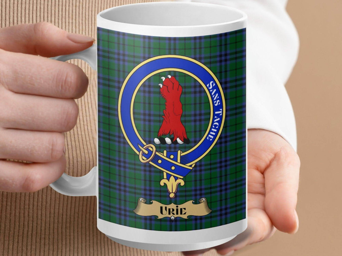 Scottish Clan Urie Plaid Emblem Coffee Mug product