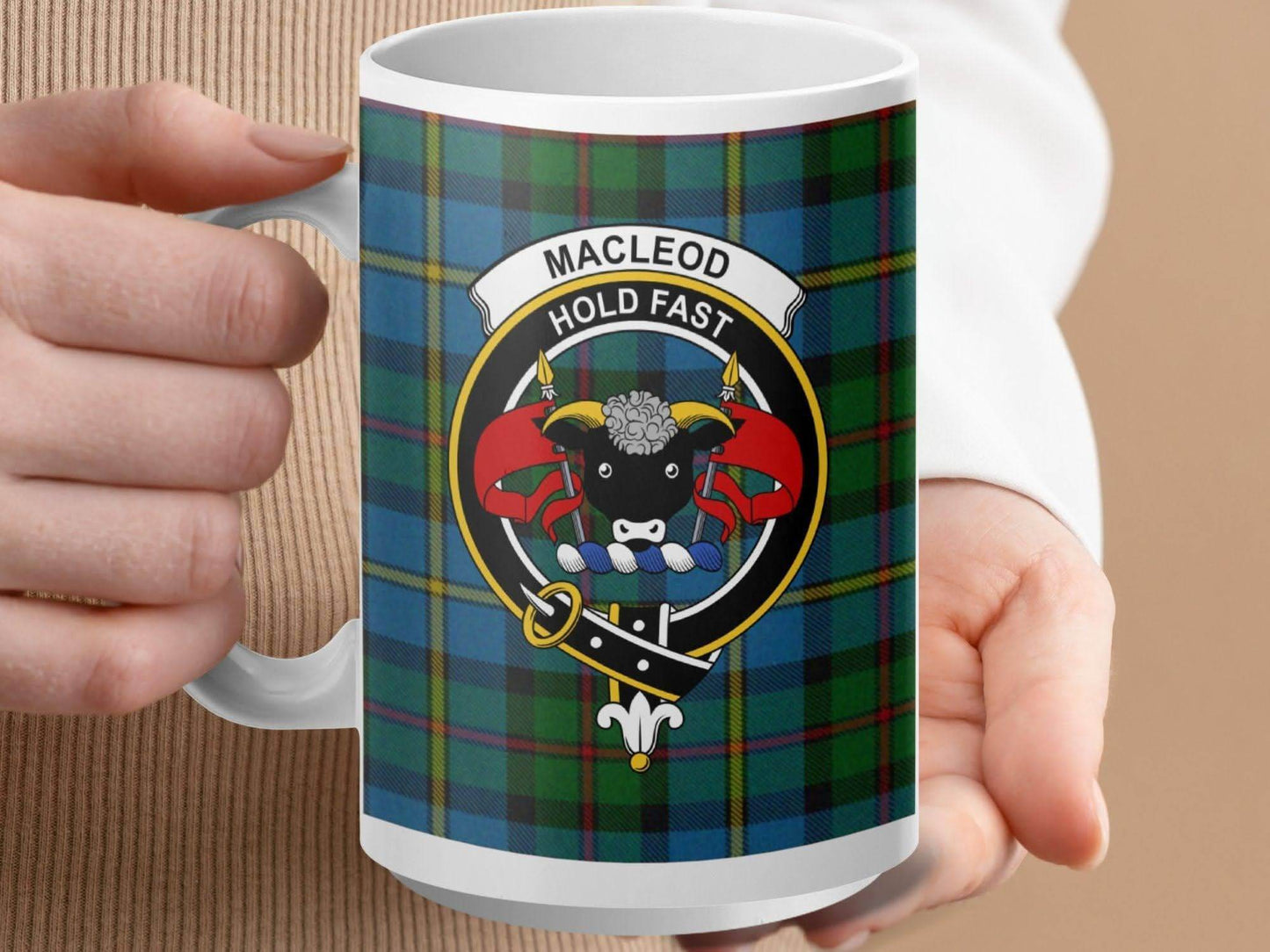 Macleod Hold Fast Tartan Clan Crest Mug product type