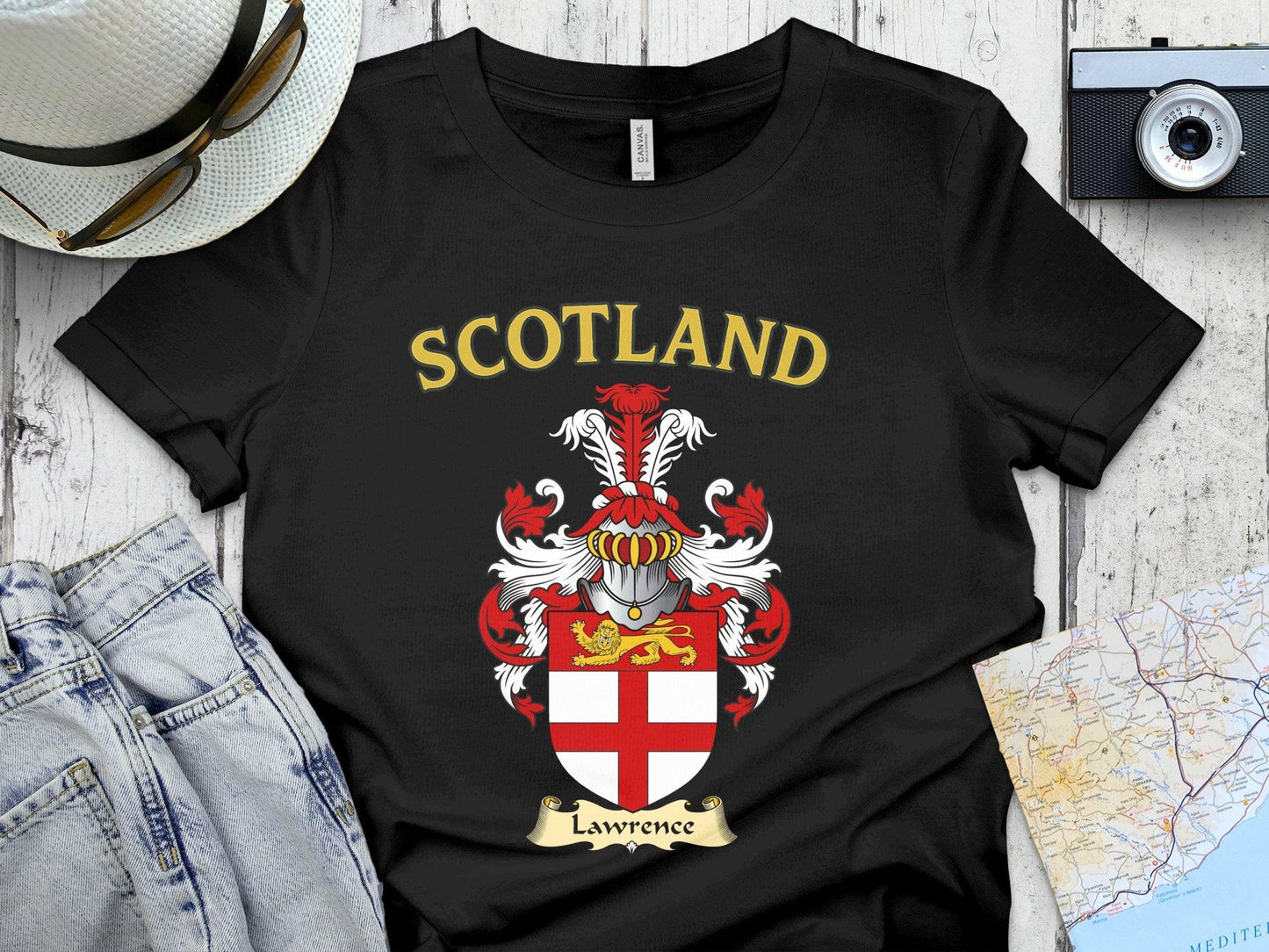 Scotland Lawrence Crest Design T-Shirt Product
