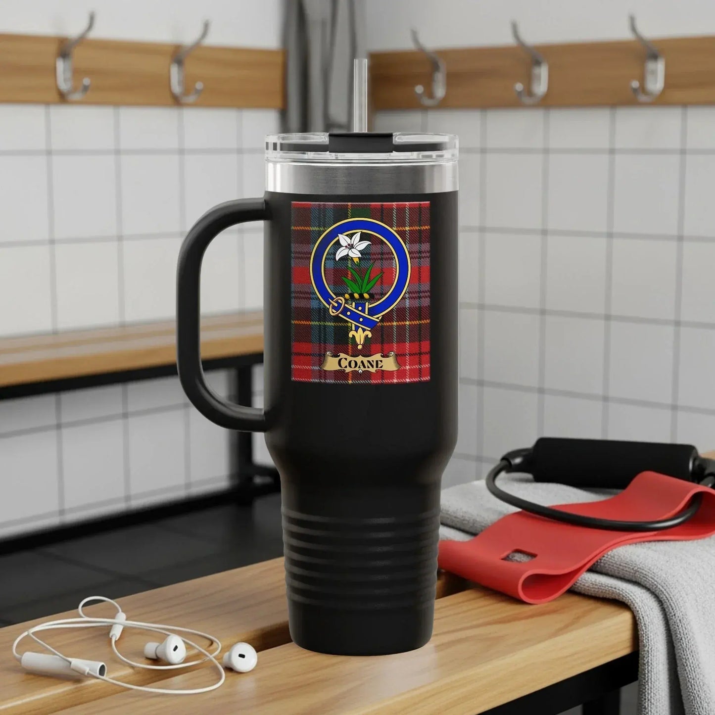 Coane Family Crest Tartan Travel Mug product