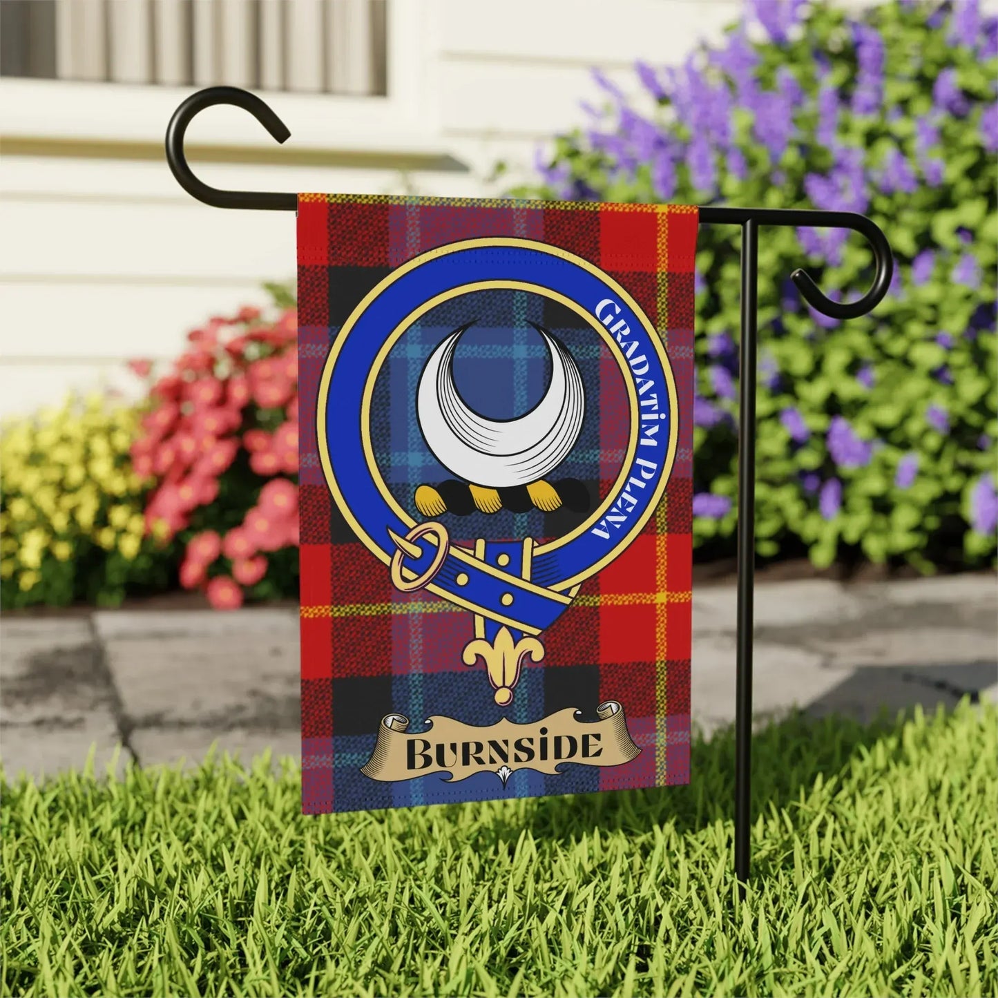Burnside Clan Crest Tartan Garden Flag product
