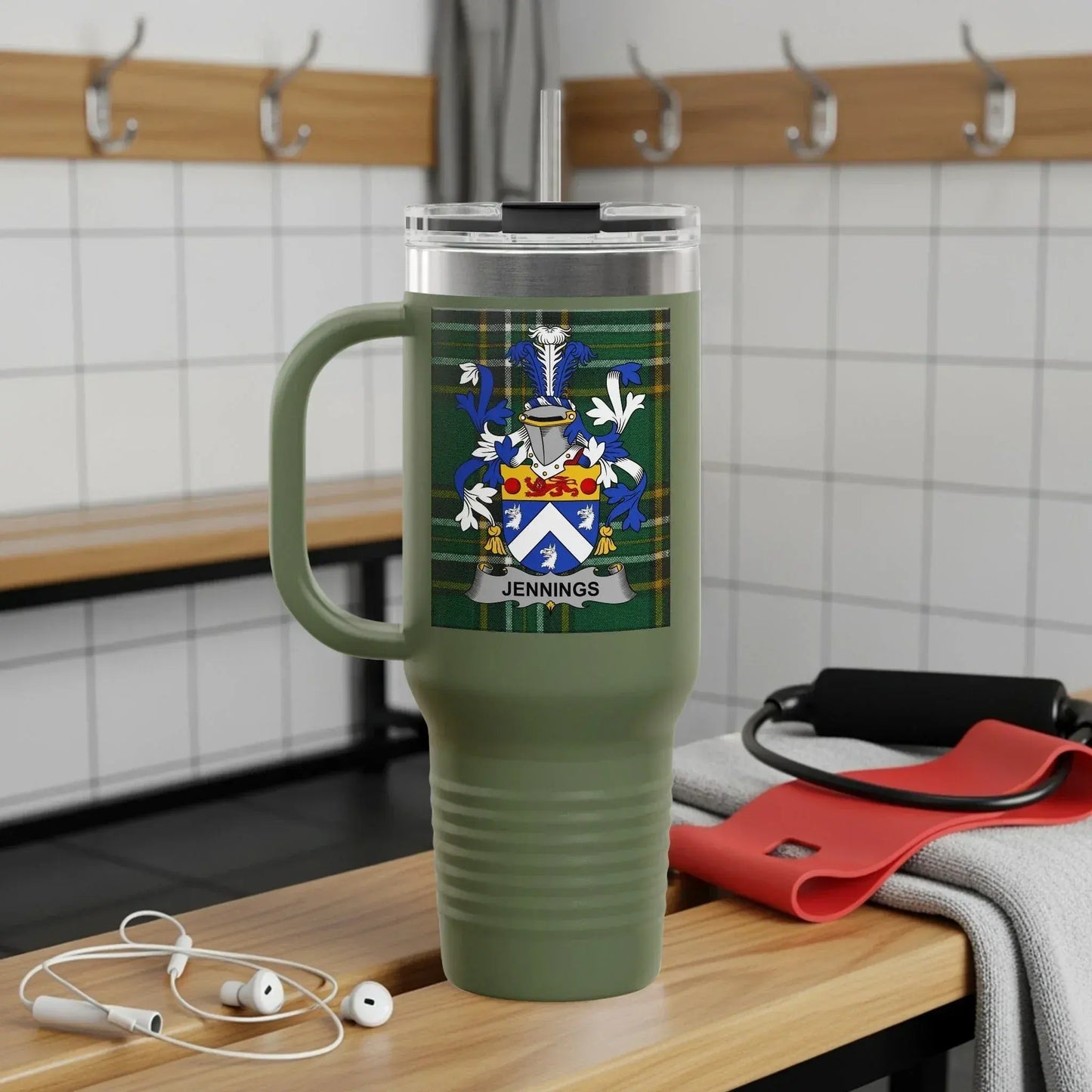 Custom Green Coat of Arms Insulated Tumbler product