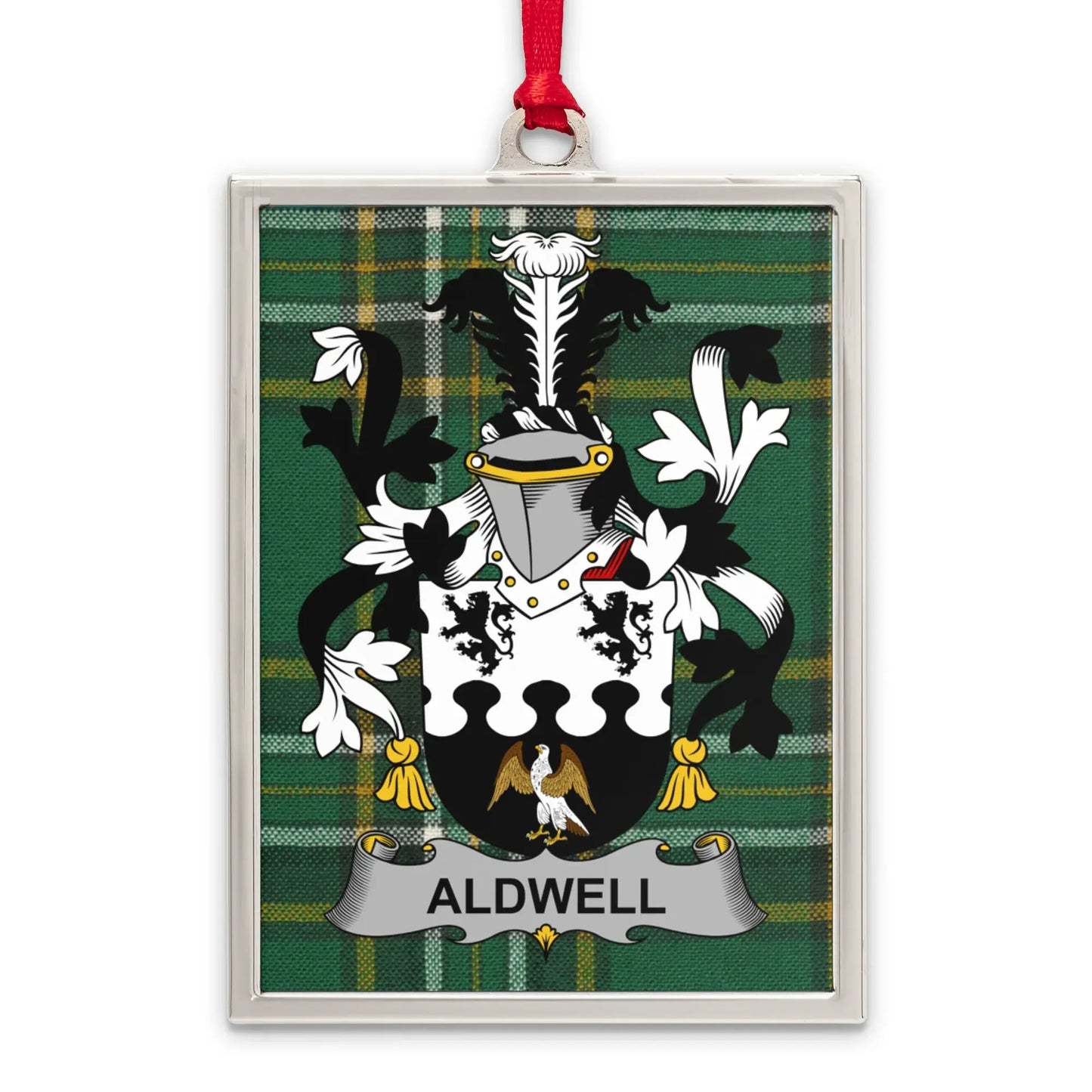 Aldwell Family Crest Design Rectangular Ornament product