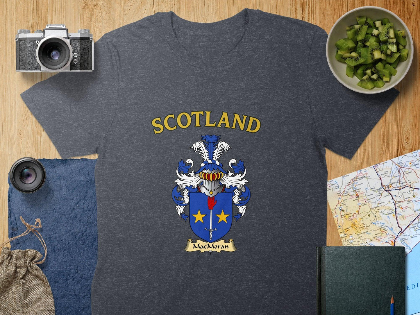 MacMoran Clan Family Crest Scotland T-Shirt - Celtic Ancestry Gifts