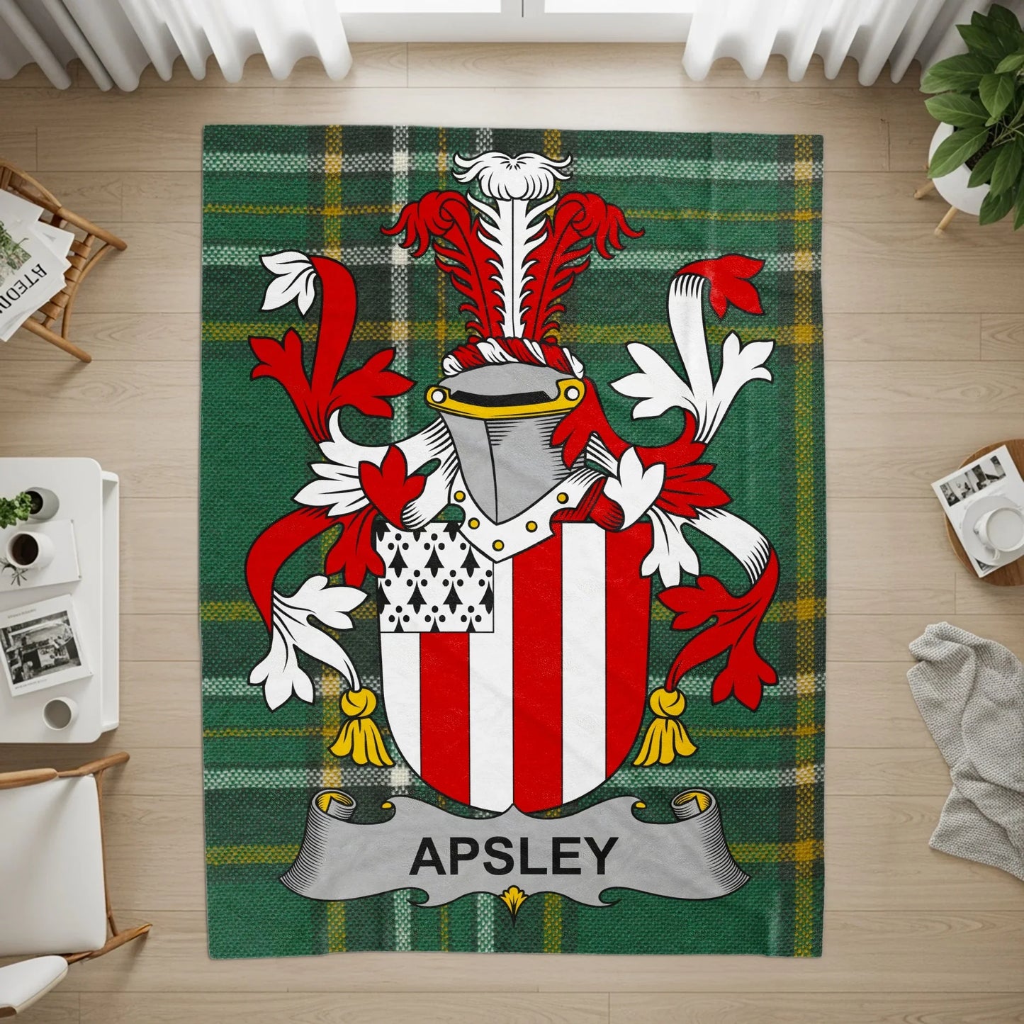 Apsley Coat of Arms Emblem Decorative Rug product