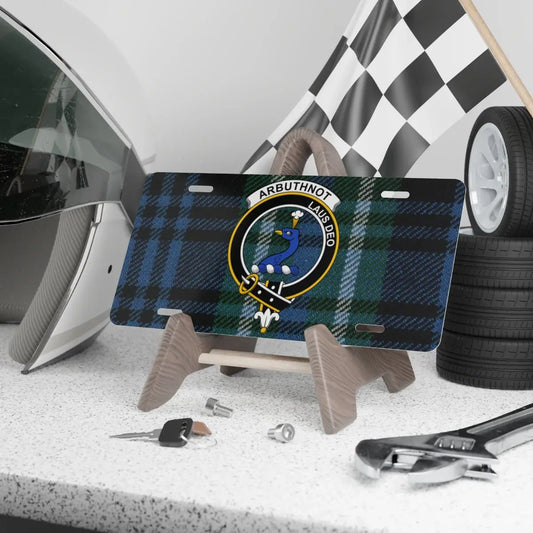Arbuthnot Personalized Tartan Car License Plate product