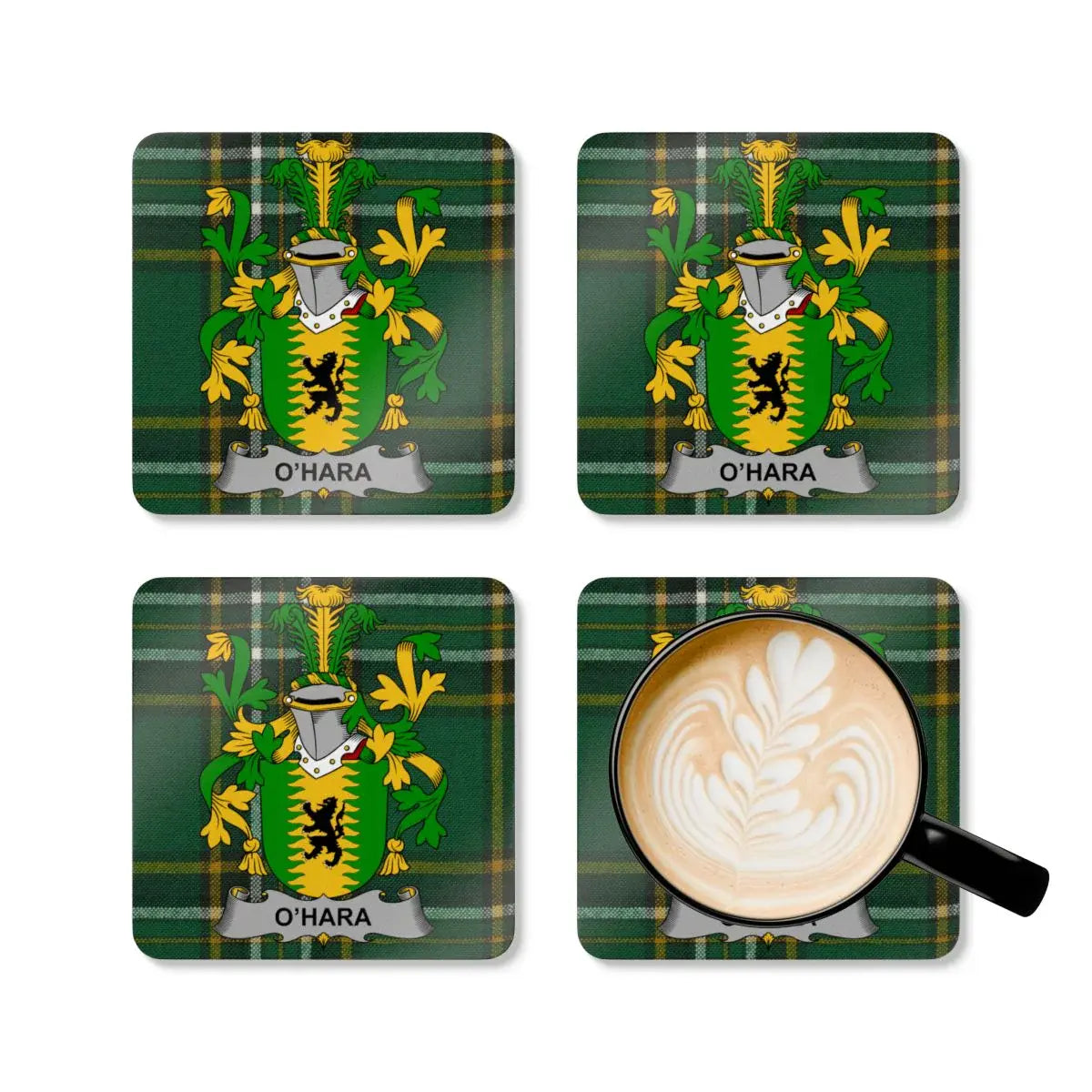 O'Hara Family Tartan Plaid Coasters Set product type