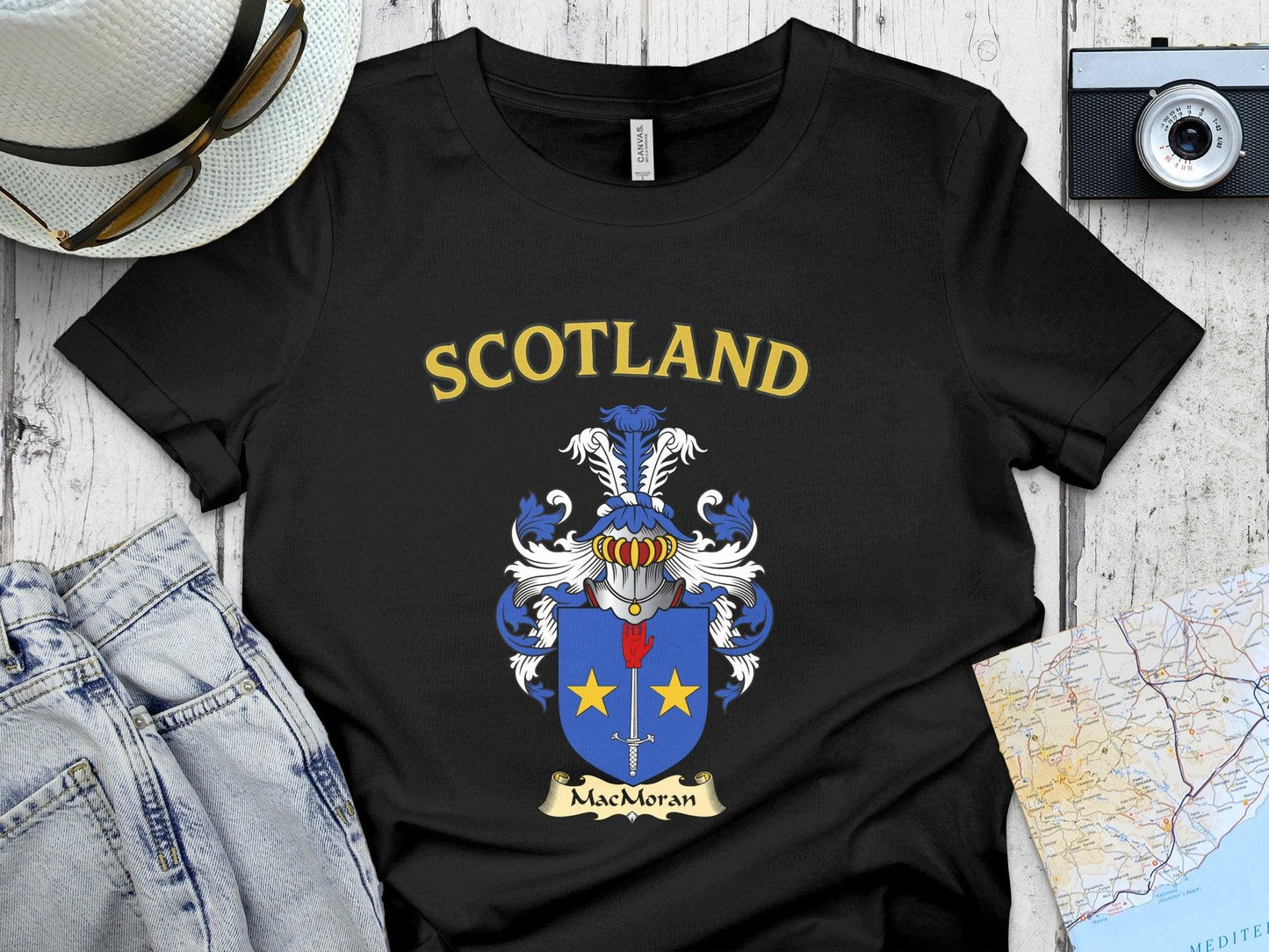 MacMoran Clan Family Crest Scotland T-Shirt - Celtic Ancestry Gifts