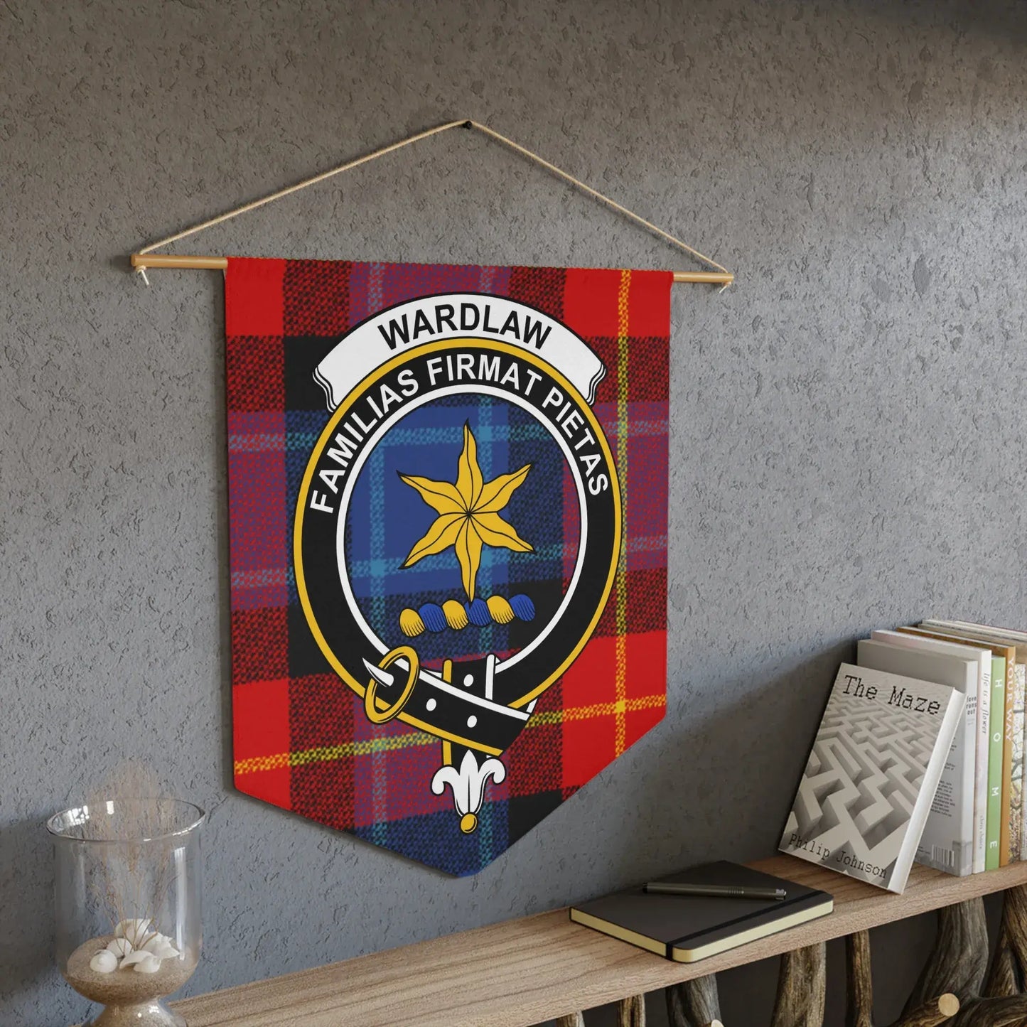 Wardlaw Family Crest Tartan Wall Hanging Banner product