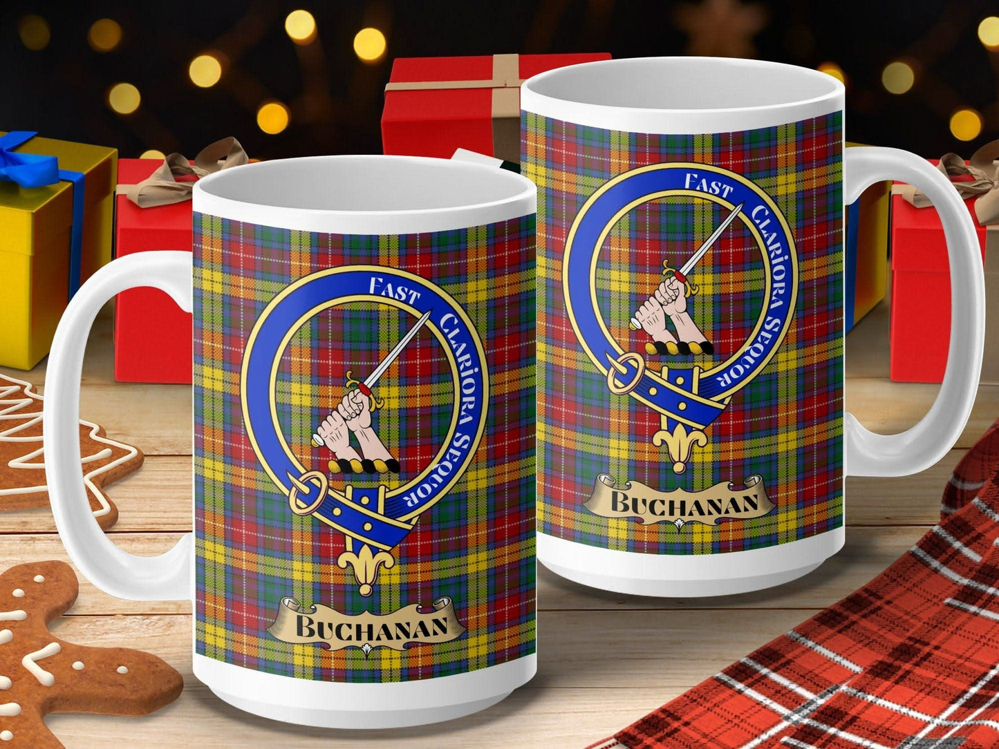 Clan Buchanan Tartan Buchanan Crest Coffee Mug product
