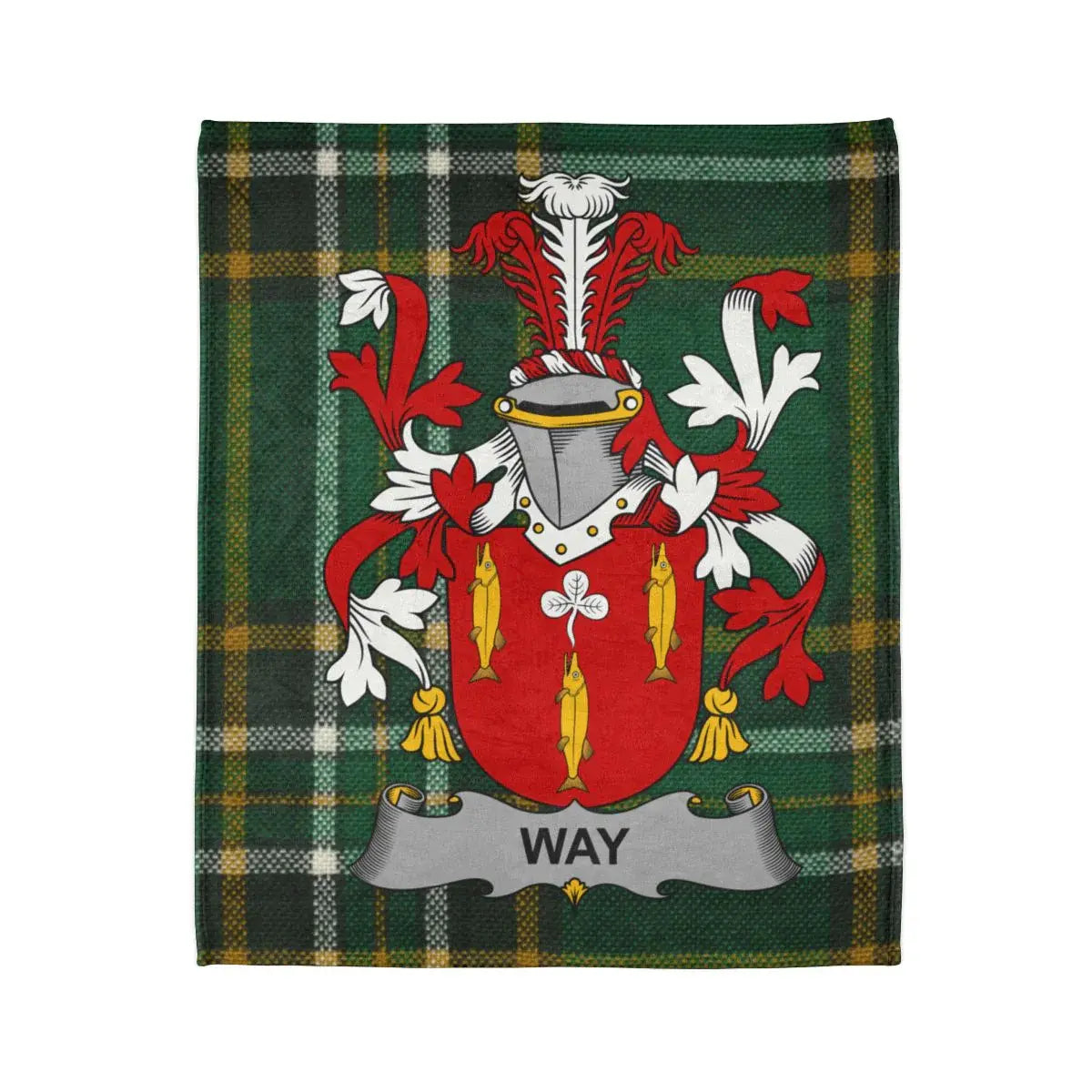 Family Crest Shield Design on Tartan Blanket product