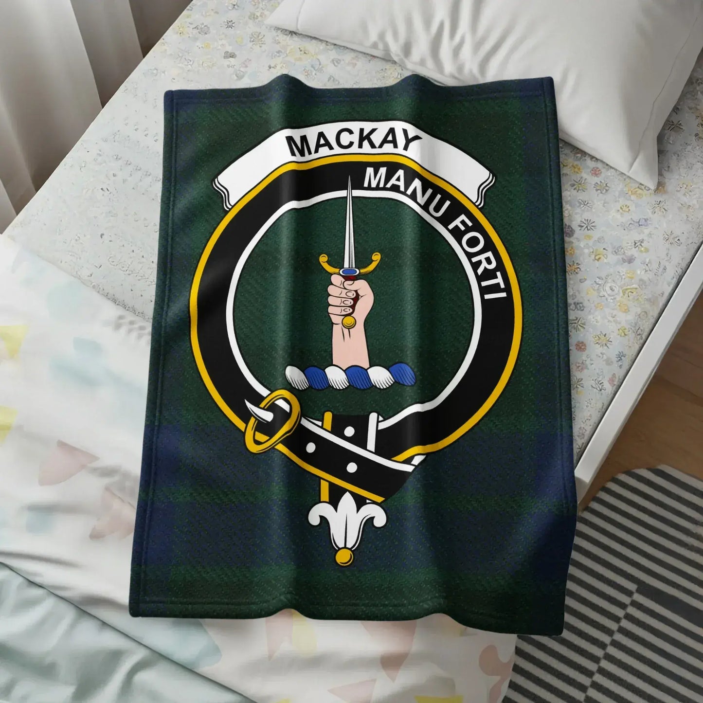Mackay Manu Forti Family Crest Blanket product type