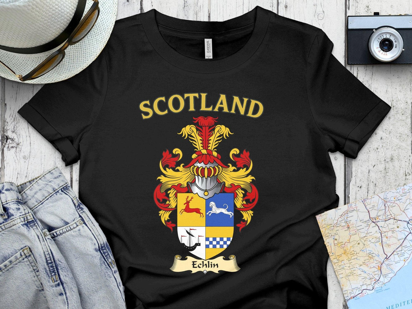 Scotland Echlin Family Crest Heritage T-Shirt product
