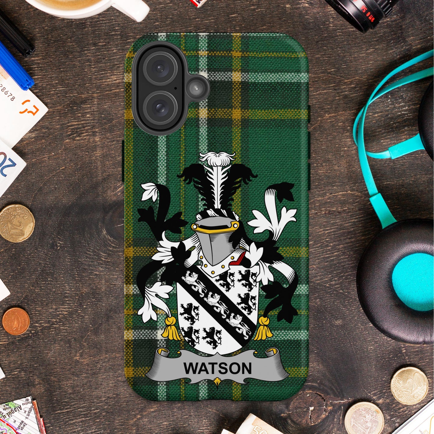 Customizable Family Crest and Tartan Phone Case product type