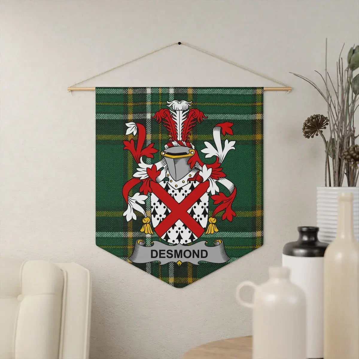 Desmond Family Crest Tartan Shield Wall product