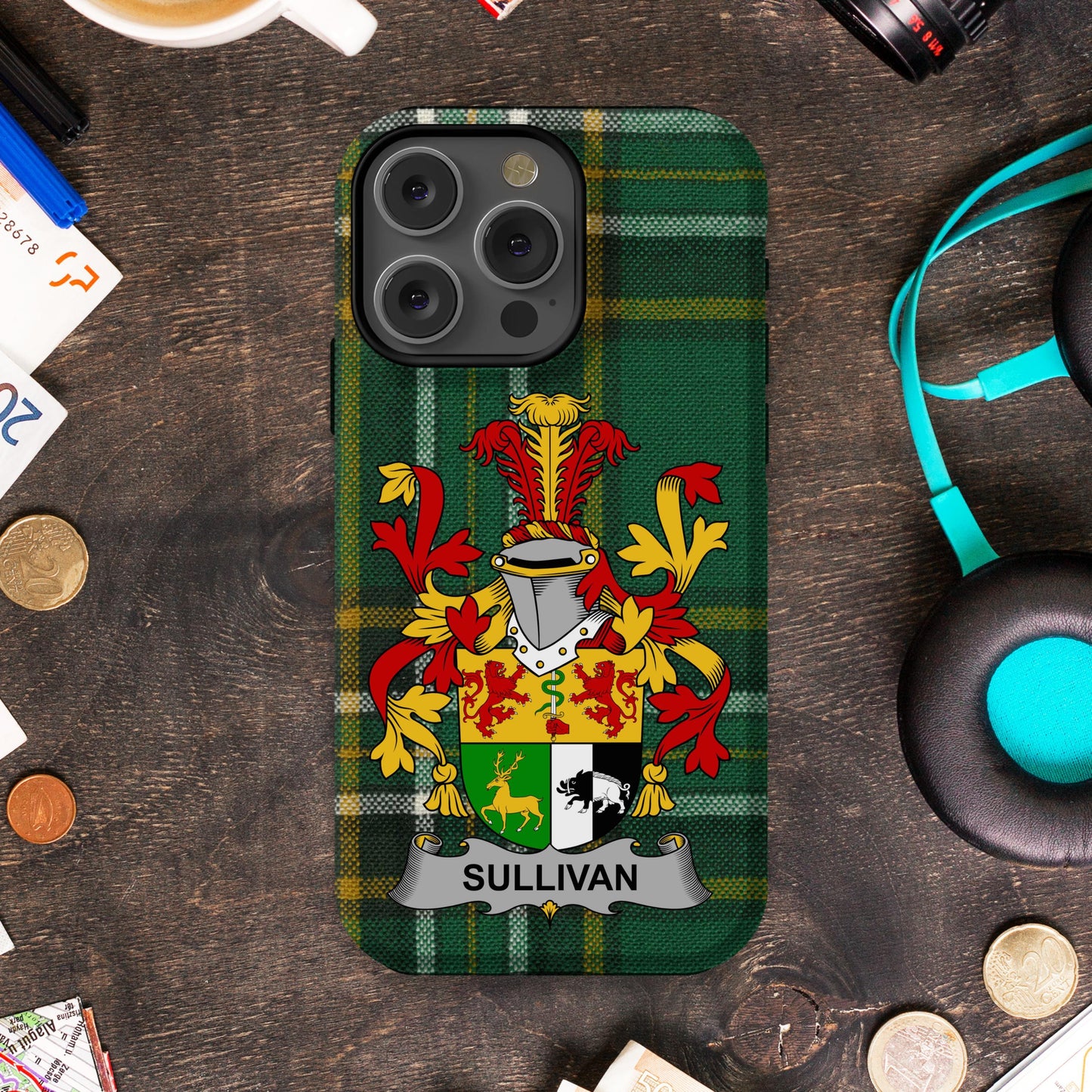 Sullivan Family Crest Tartan Phone Case product