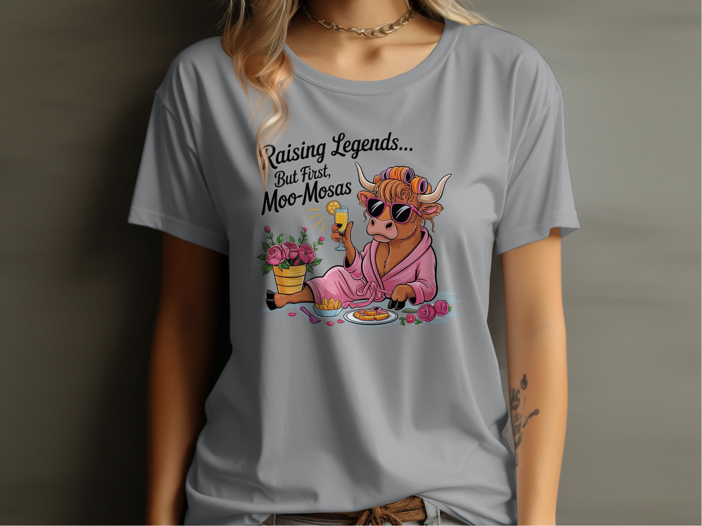 Raising Legends But First Moo-Mosas T-Shirt - Celtic Ancestry Gifts