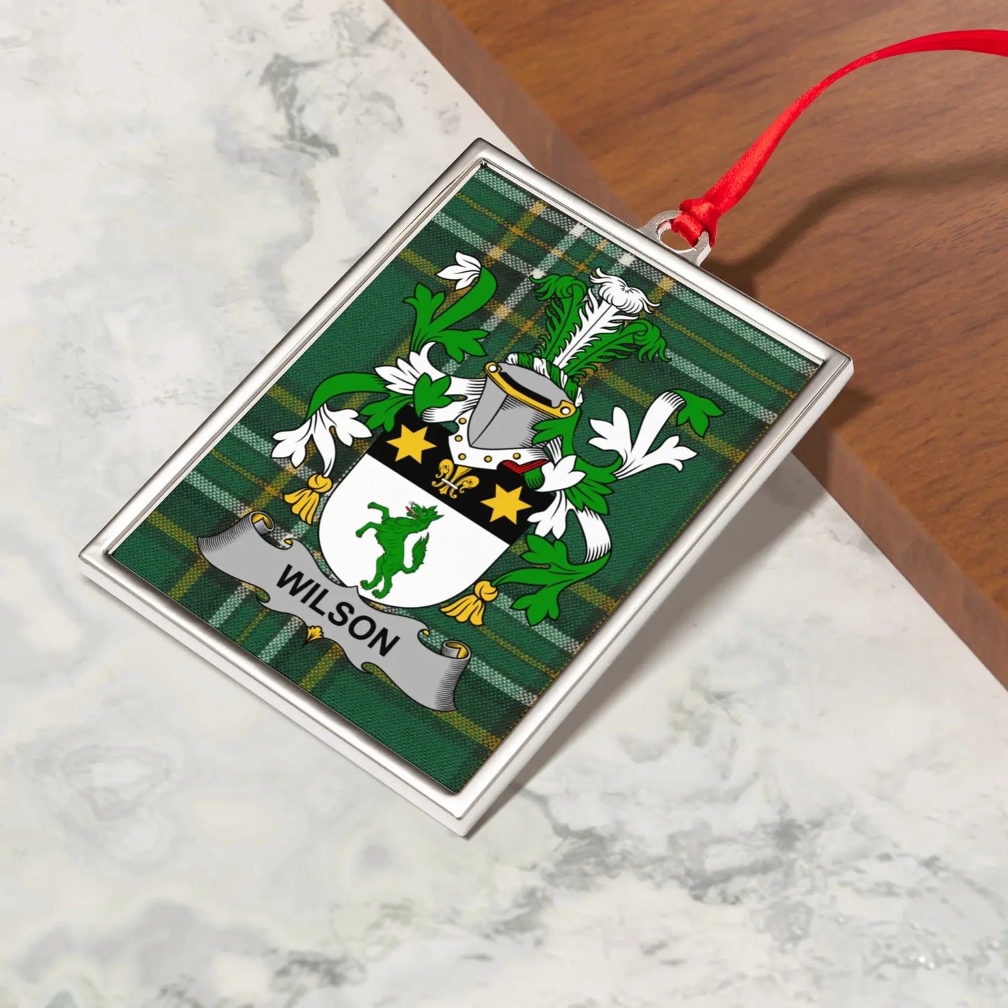 Wilson Family Crest Tartan Ornament product type