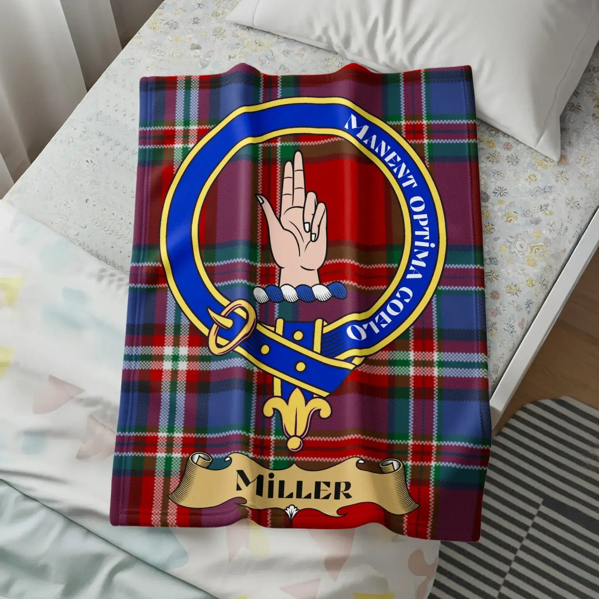 Manent Optima Coelo Clan Miller Tartan Blanket product