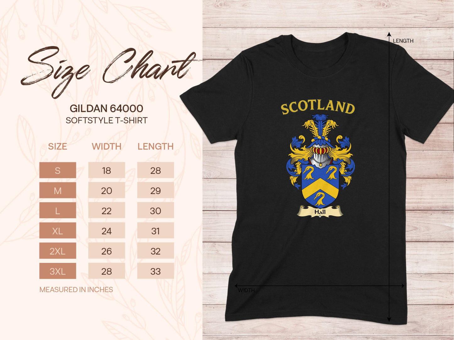 Hall Clan Family Crest Coat of Arms T-Shirt - Celtic Ancestry Gifts