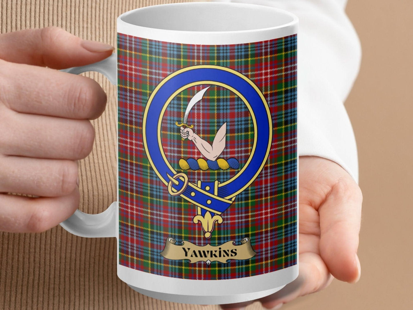 Scottish Clan Yawkens Tartan Design Mug product