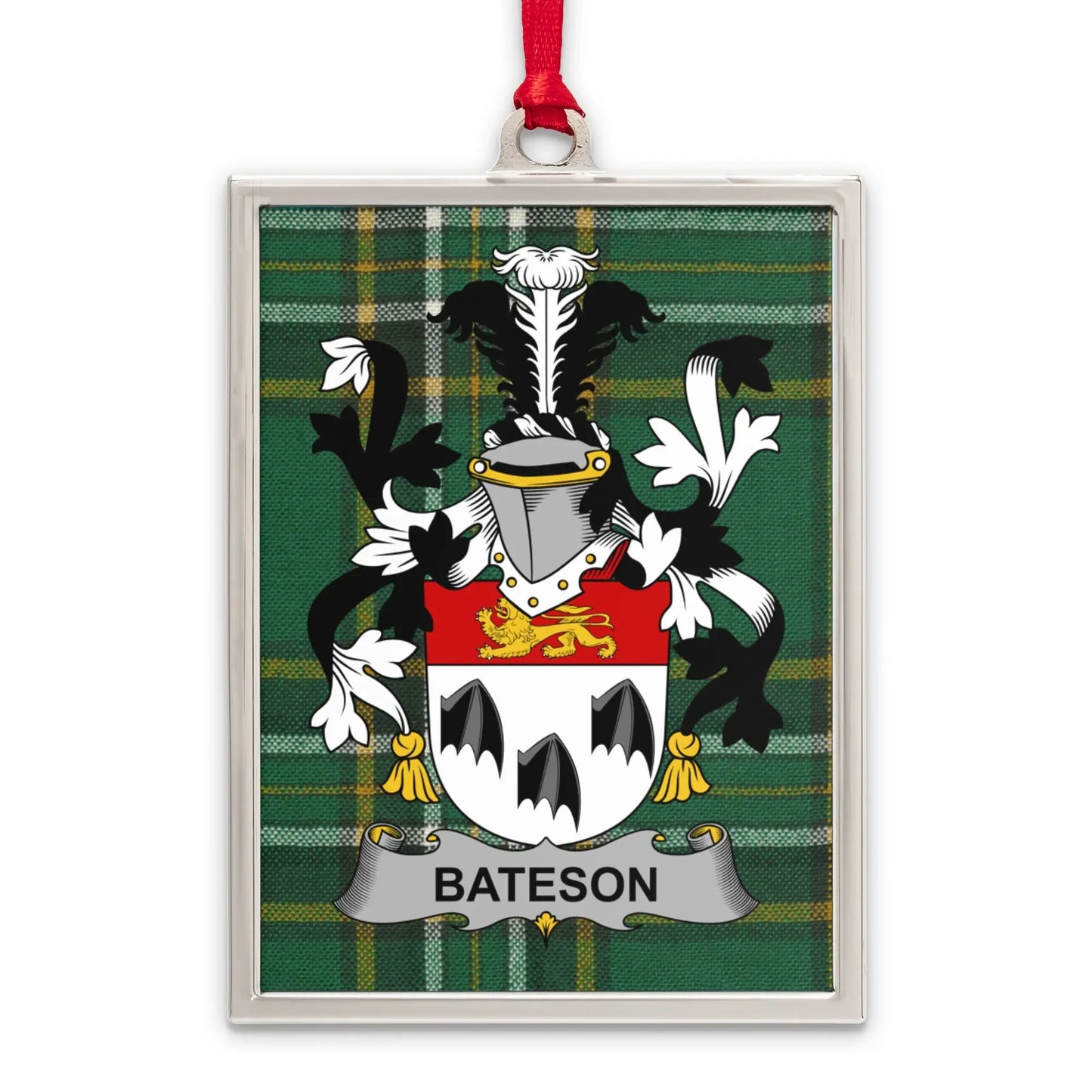 Bateson Family Crest Tartan Pattern Ornament product type