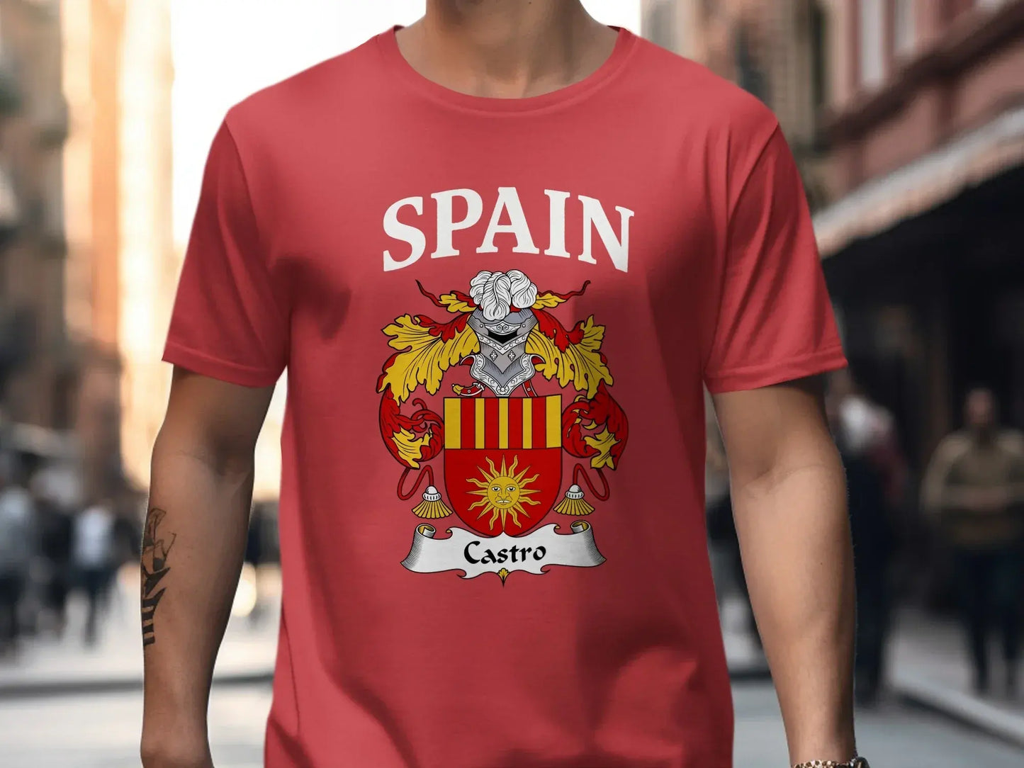 Spain Castro Family Coat of Arms T-shirt product type