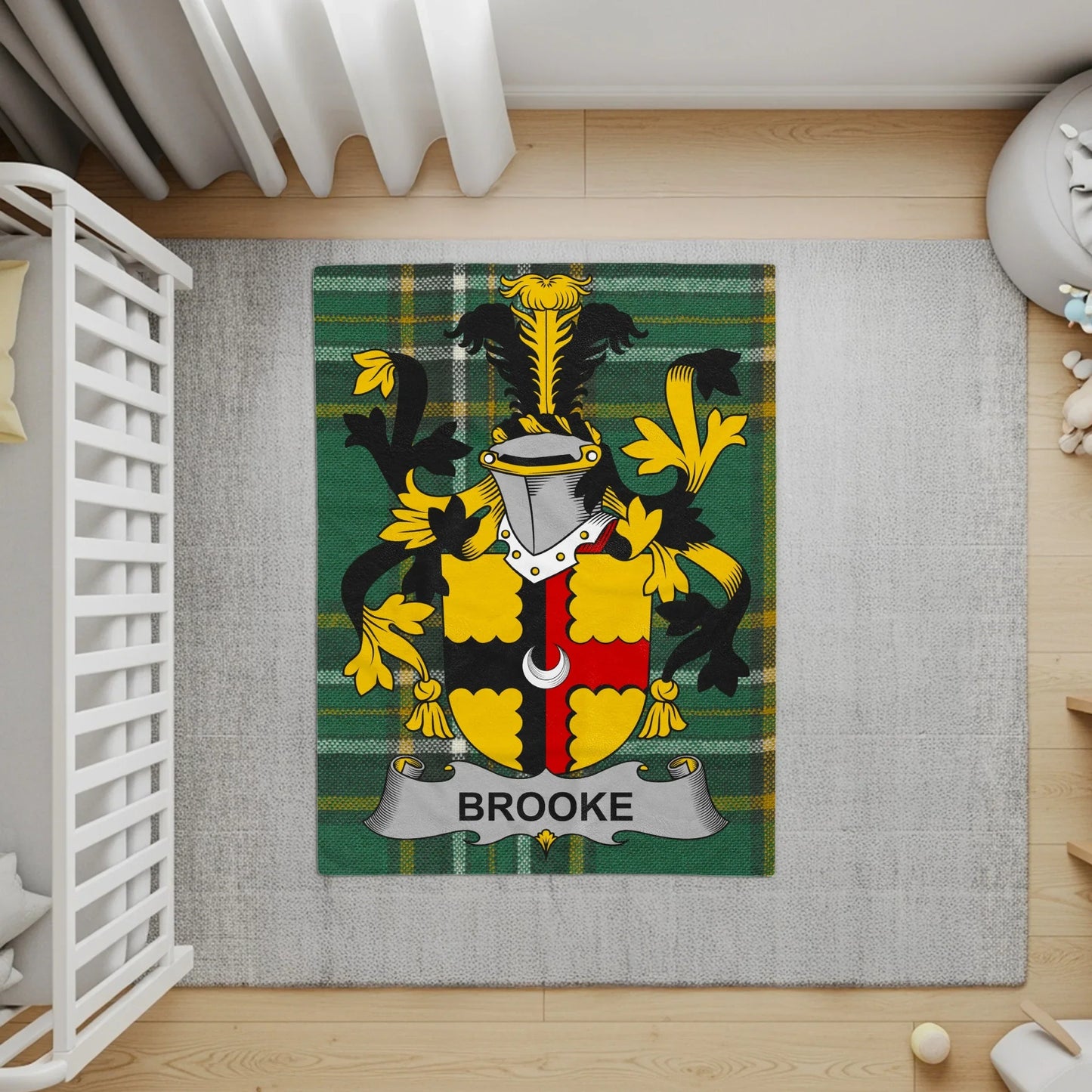 Personalized Family Crest Brooke Area Rug product