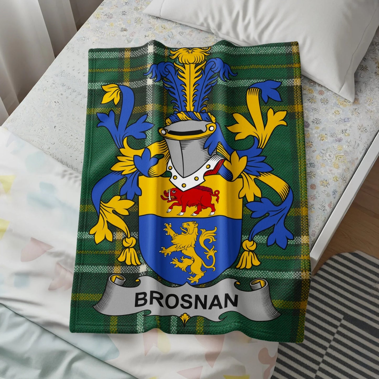Custom Family Crest Brosnan Blanket product