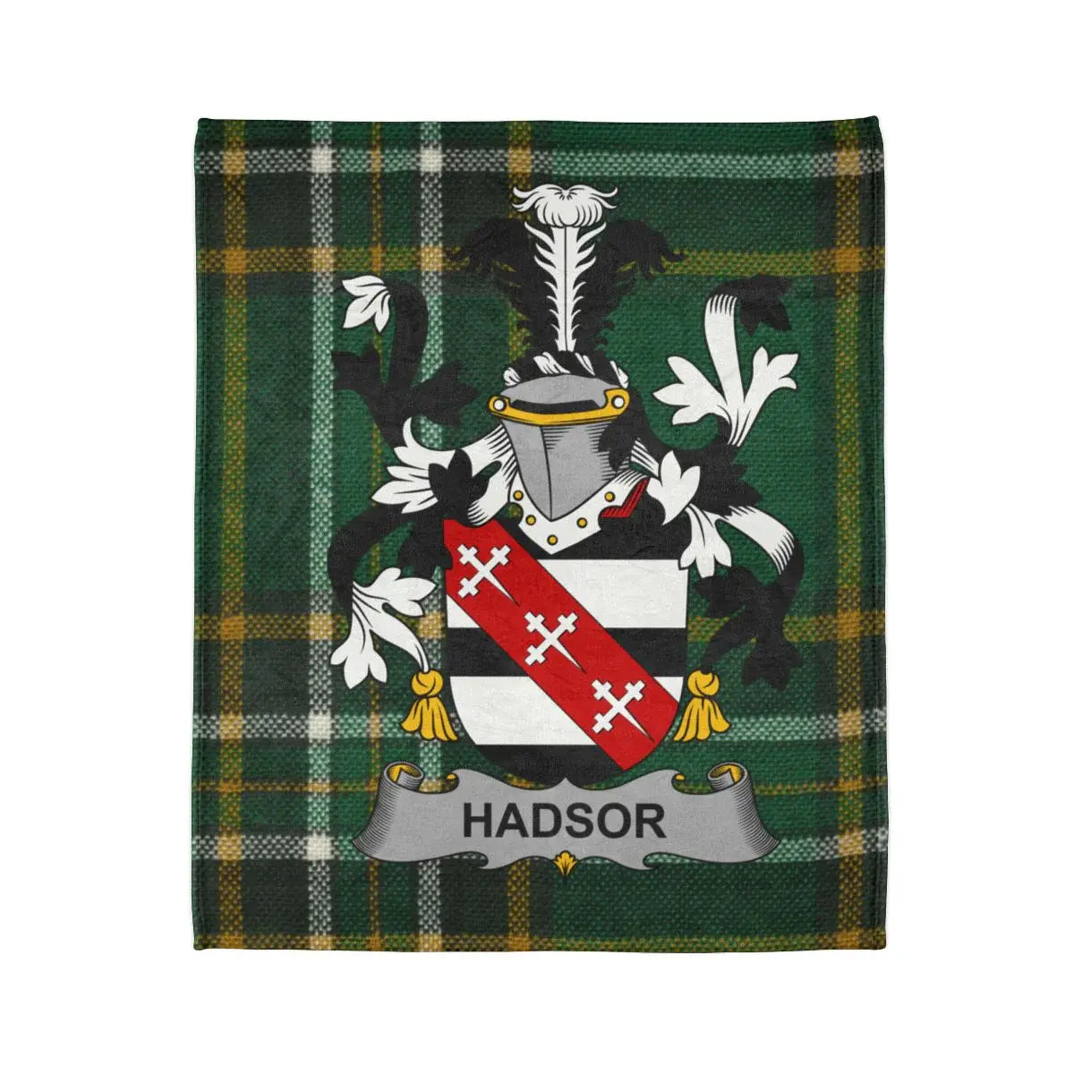 Personalized Green Tartan Plaid Throw Blanket product