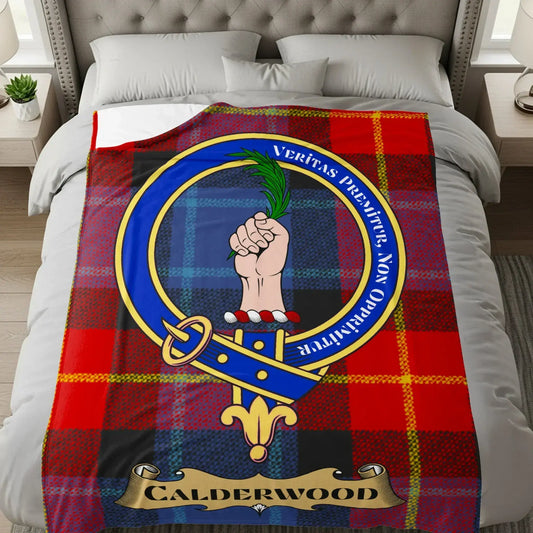 Calderwood Veritas Vincit Red Plaid Tartan Blanket product