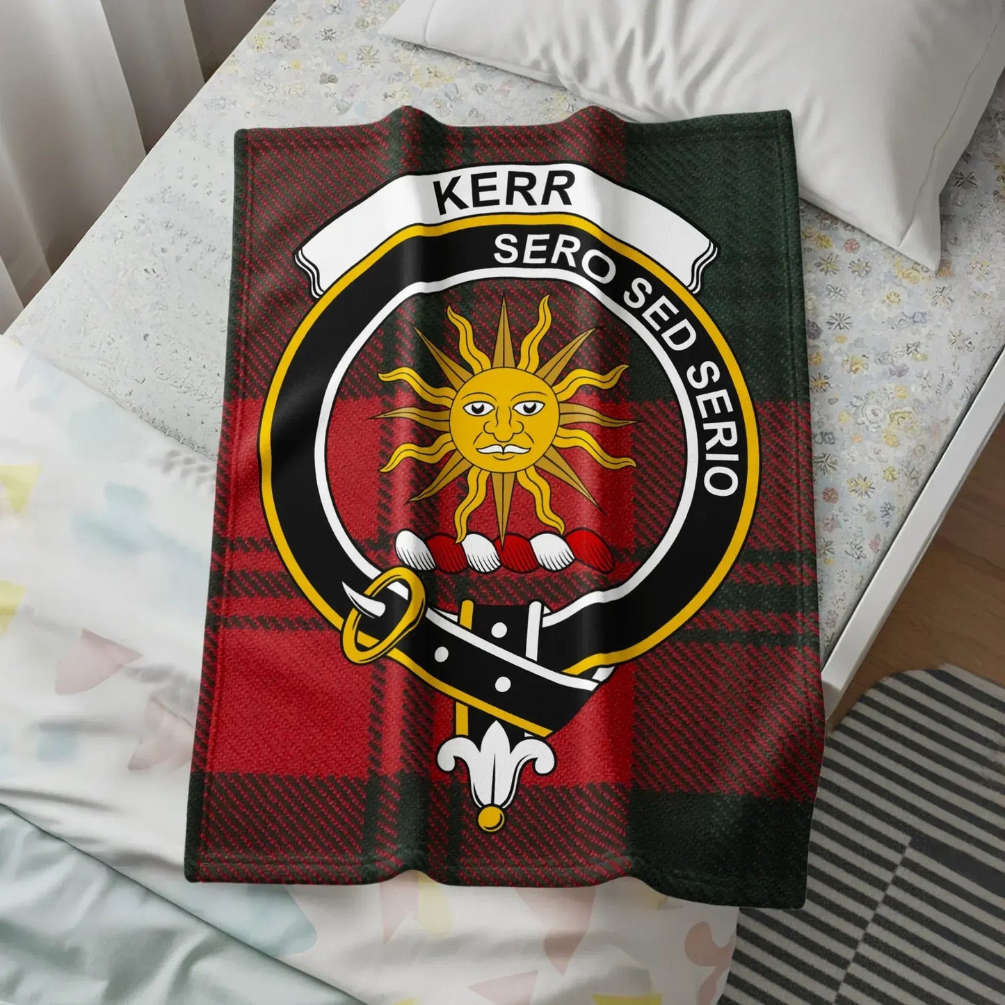 Red Plaid Blanket with Kerr Sero Sed Serio Product Type