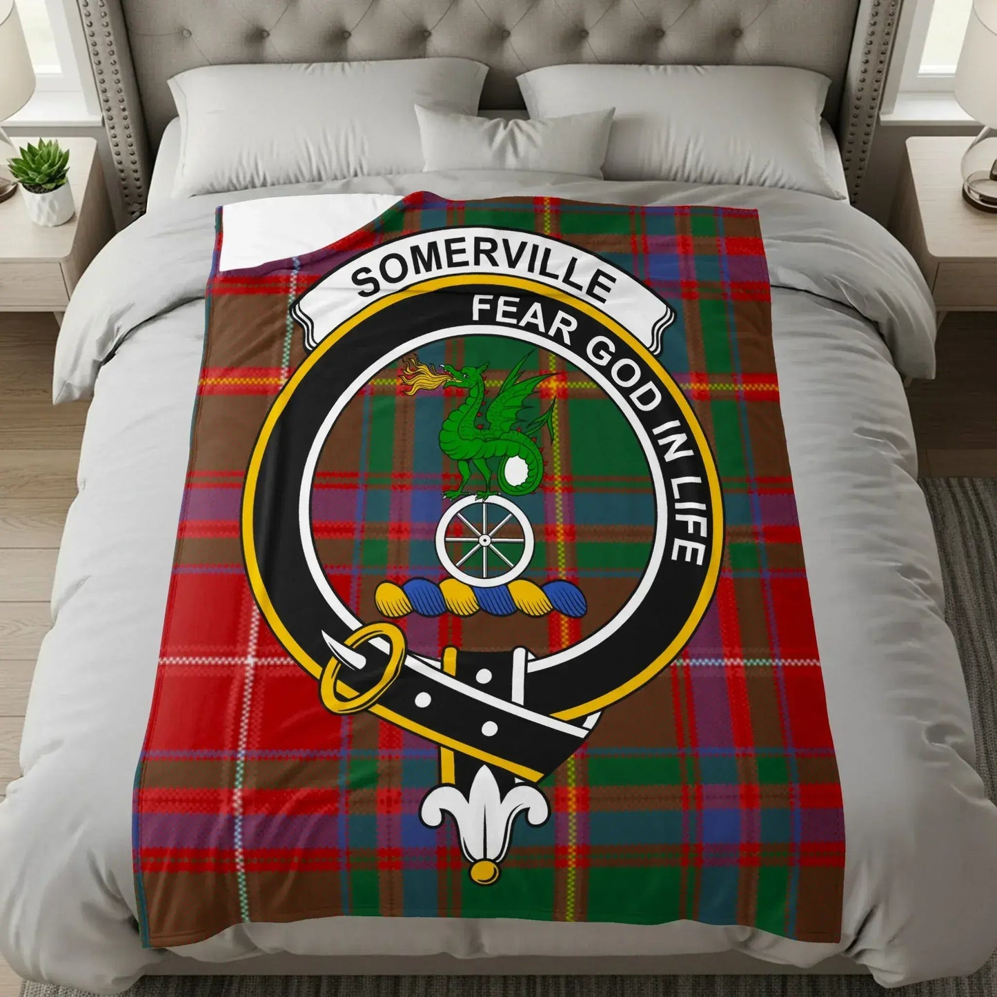 Somerville Fear God In Life Plaid Bedspread product